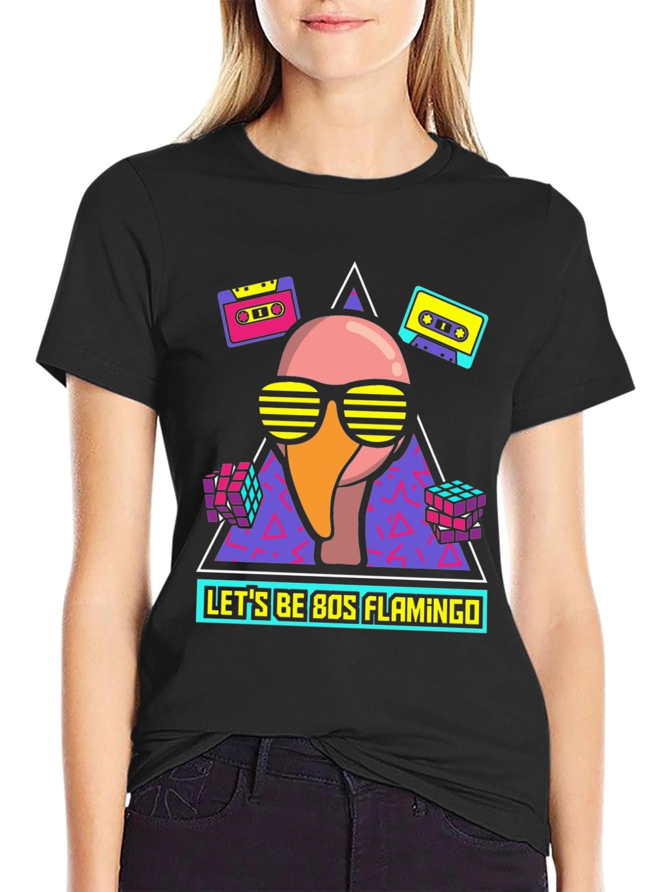 80s Flamingo Graphic Tee