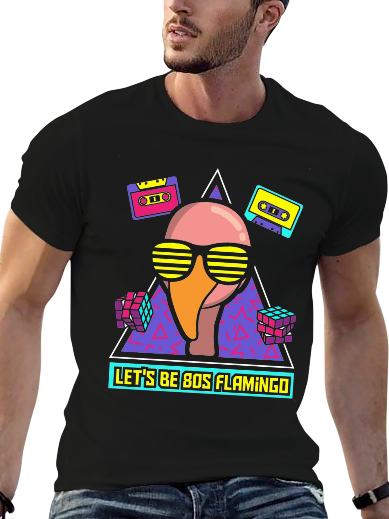 80s Flamingo Graphic Tee