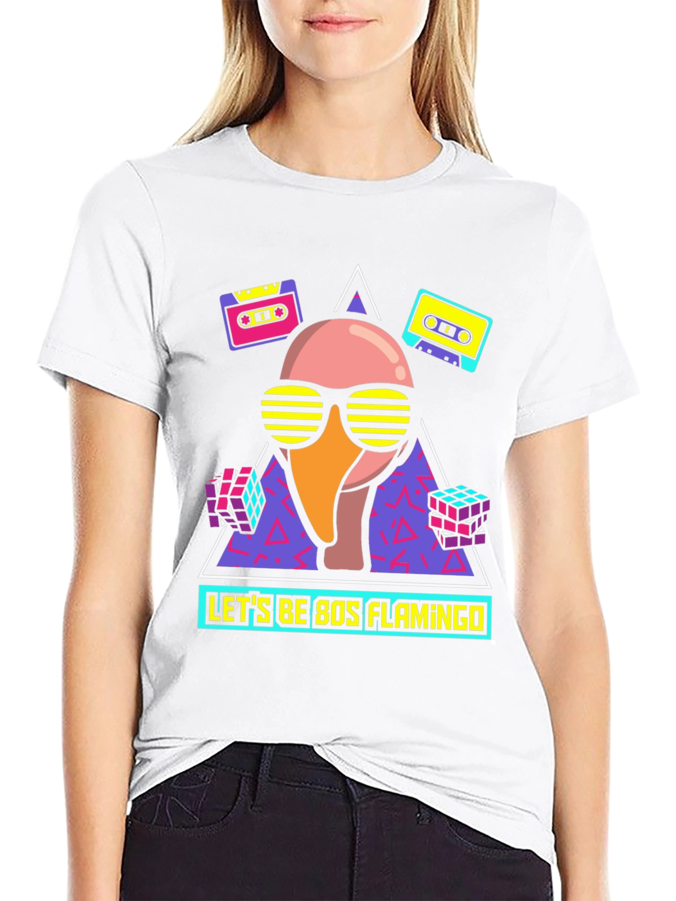 80s Flamingo Graphic Tee