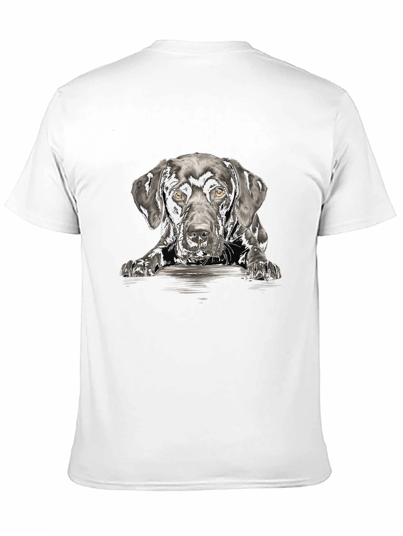 Dog Sketch Graphic Print T-Shirt