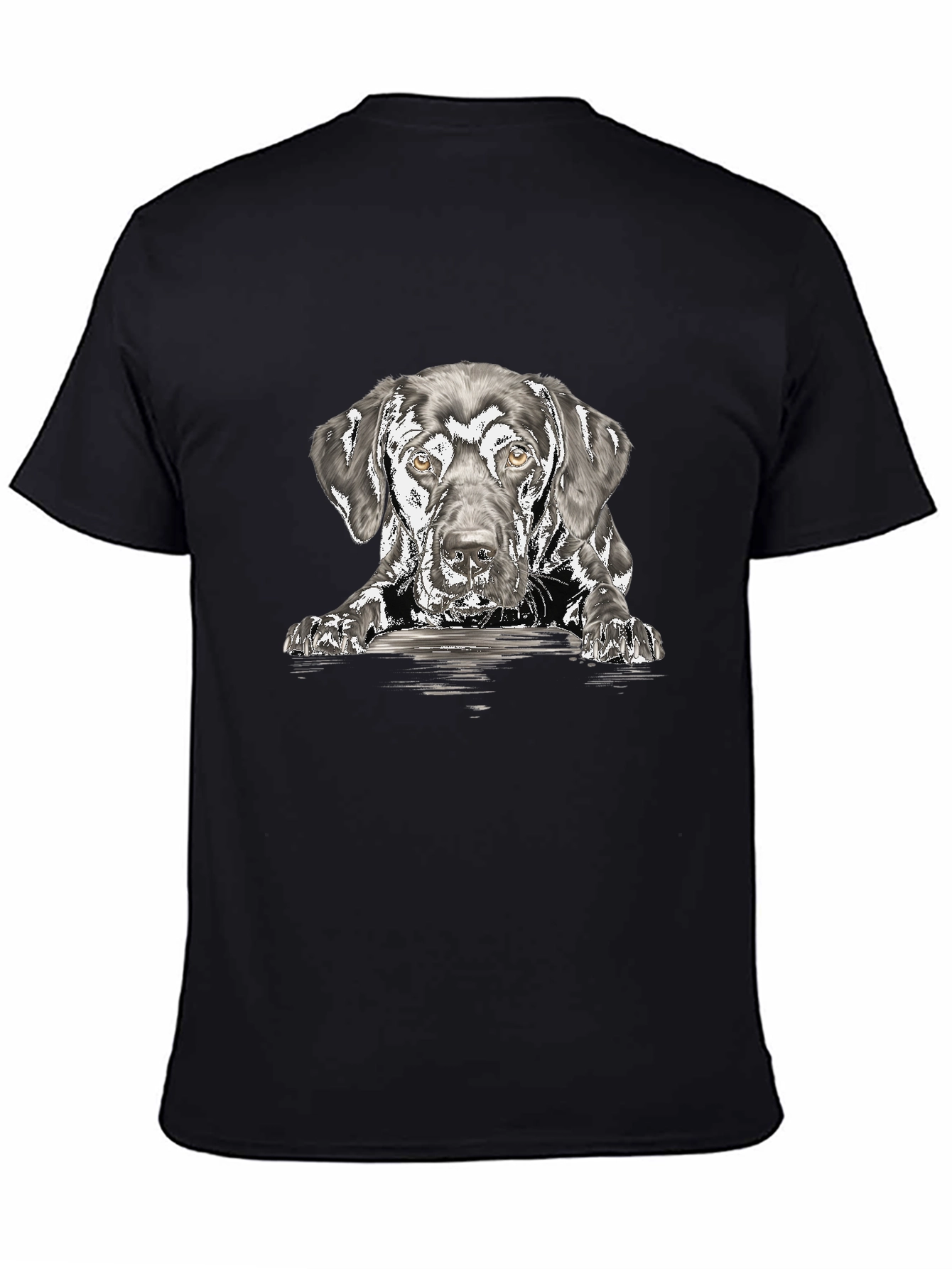 Dog Sketch Graphic Print T-Shirt
