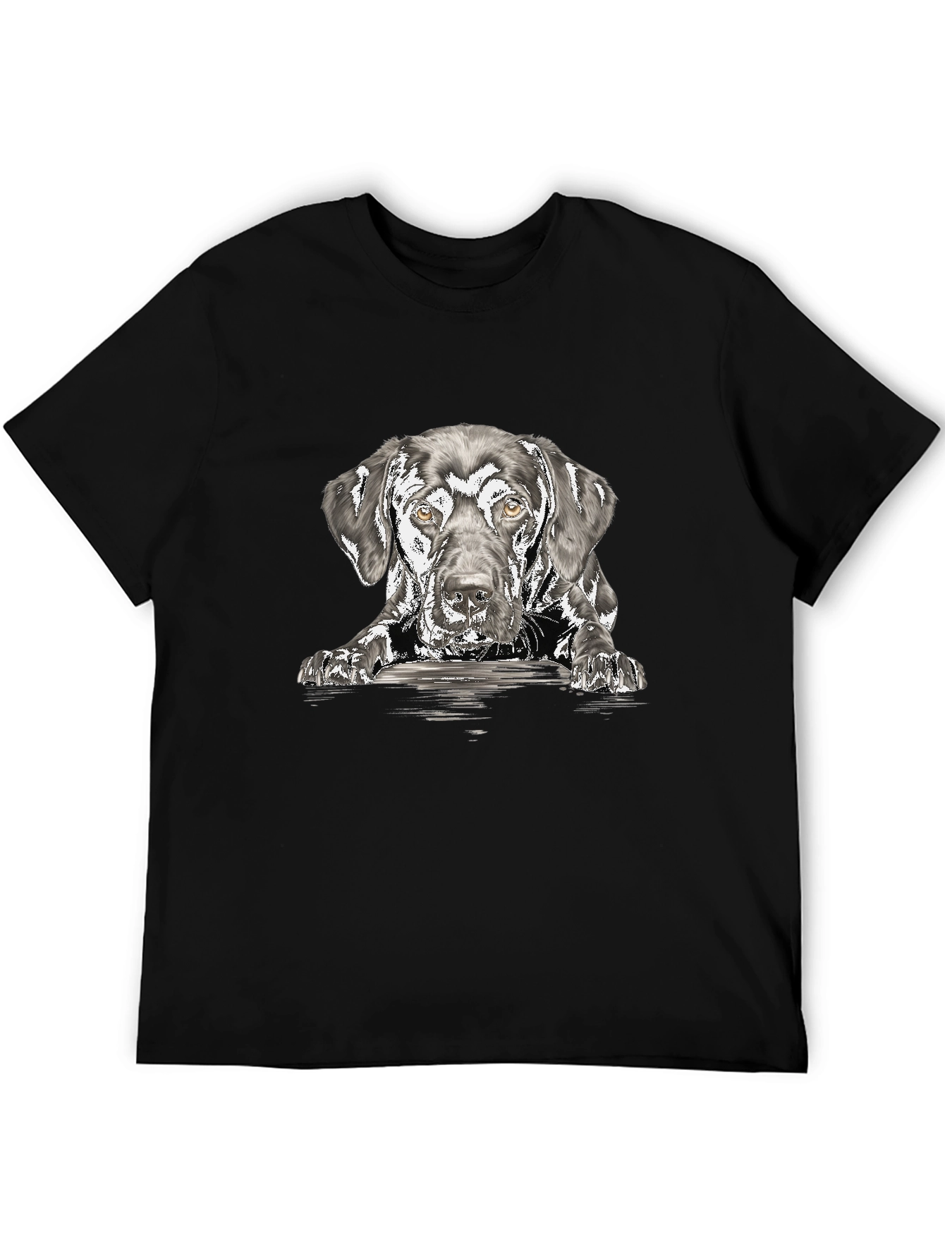 Dog Sketch Graphic Print T-Shirt