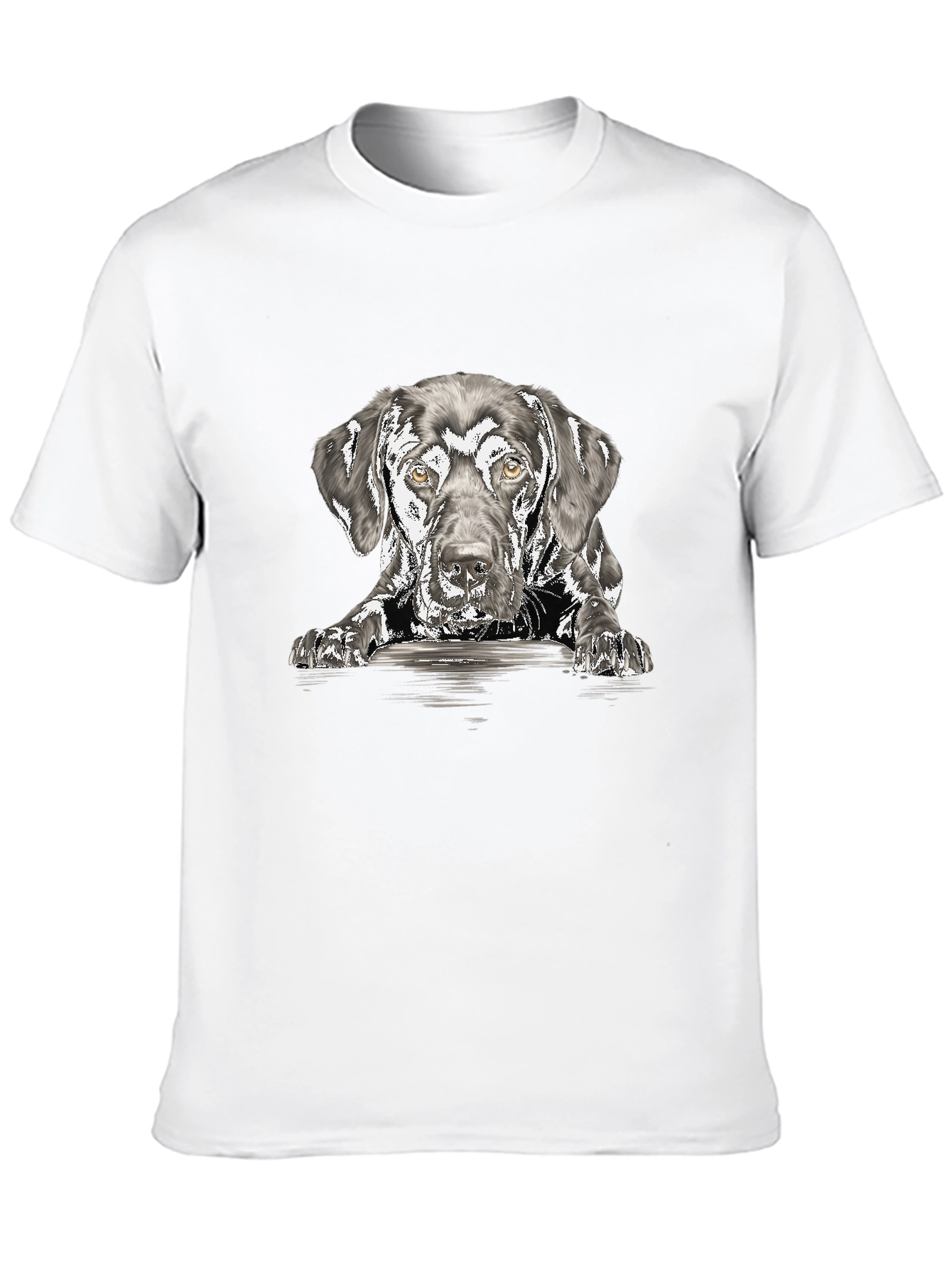 Dog Sketch Graphic Print T-Shirt