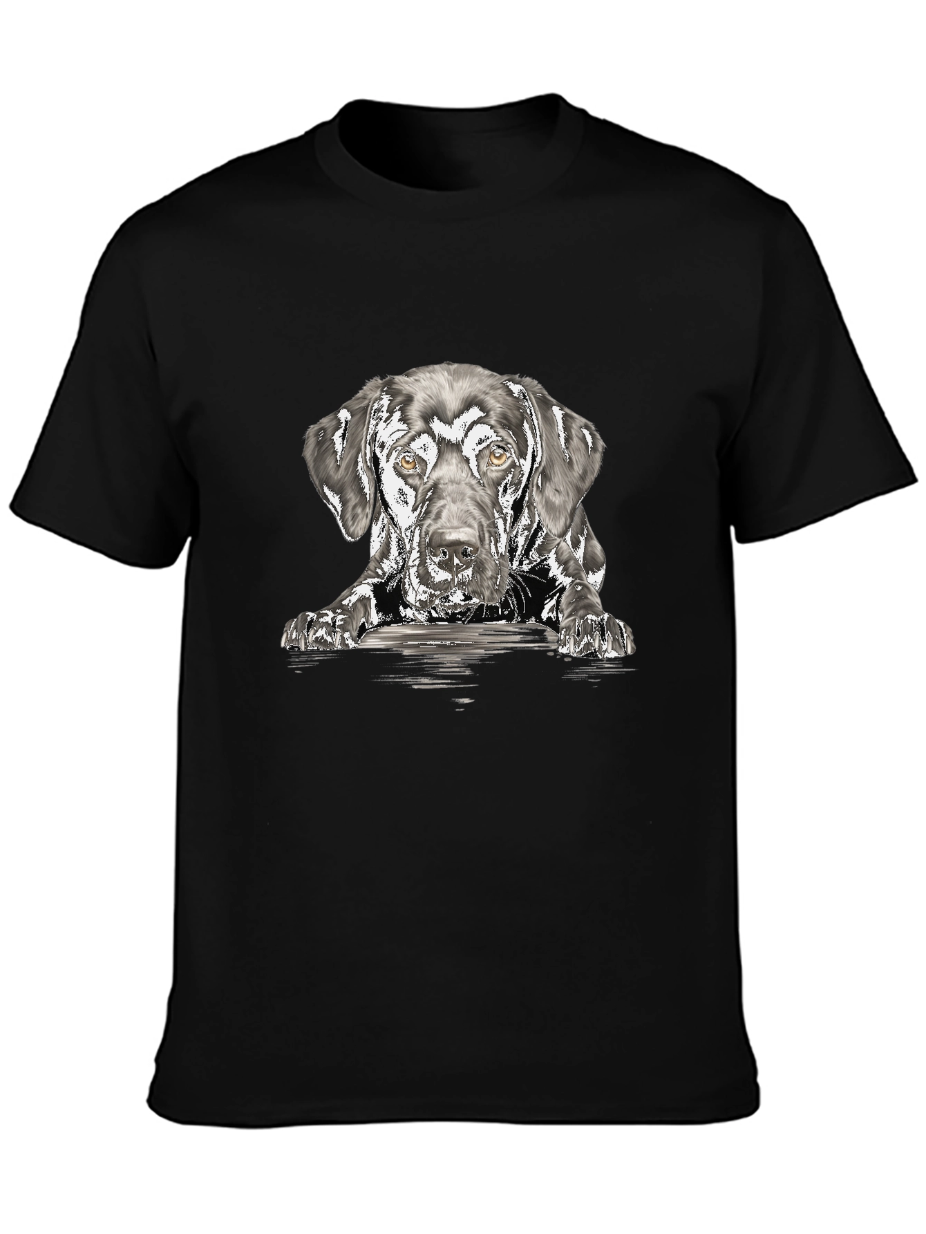 Dog Sketch Graphic Print T-Shirt