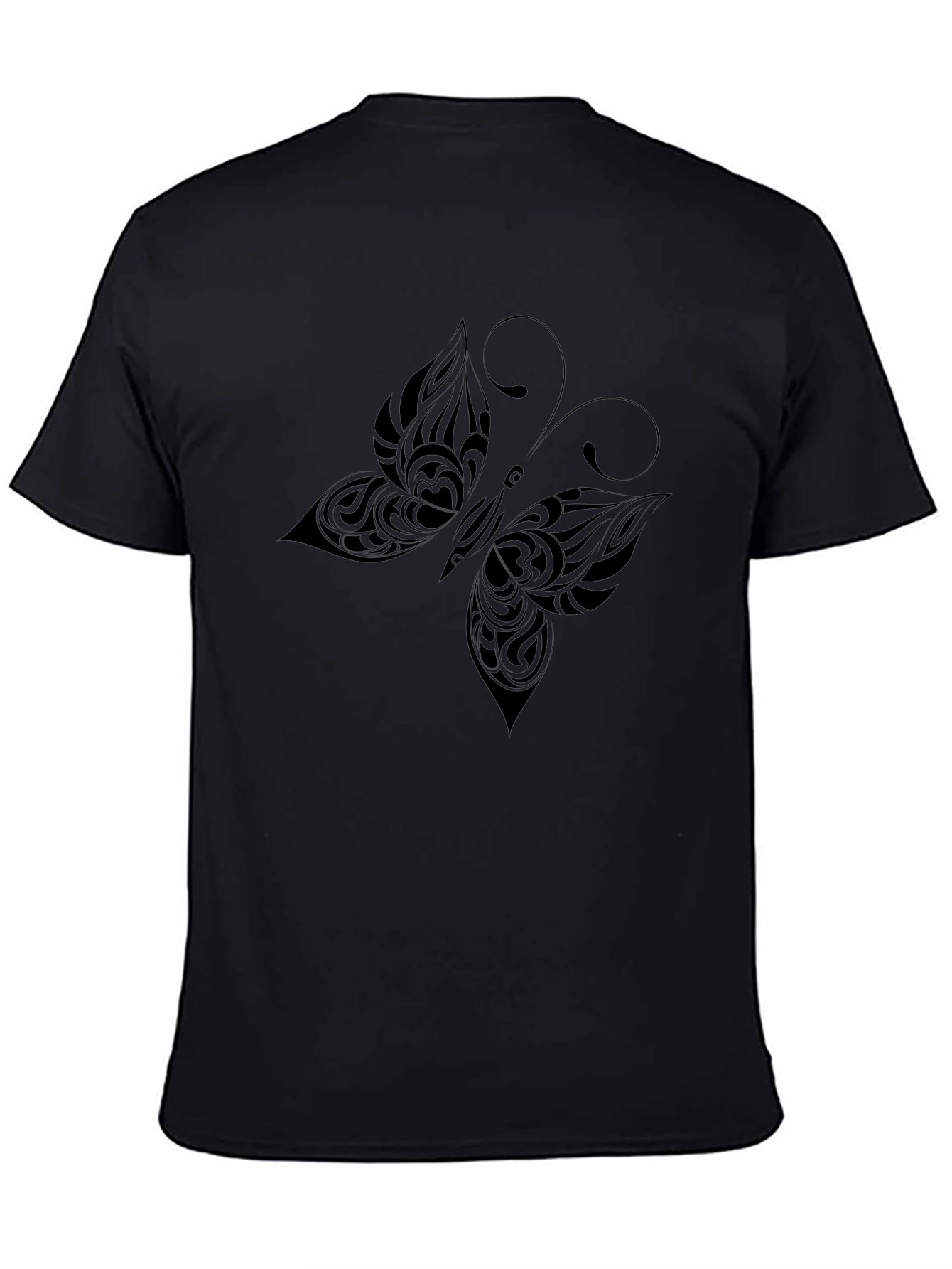 Black Butterfly Tribal Graphic Tee