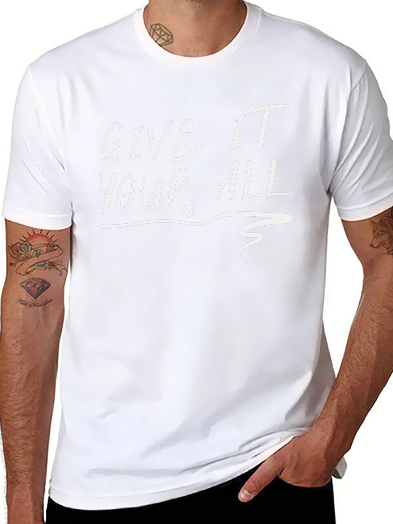 Give It Your All Black Graphic Tee