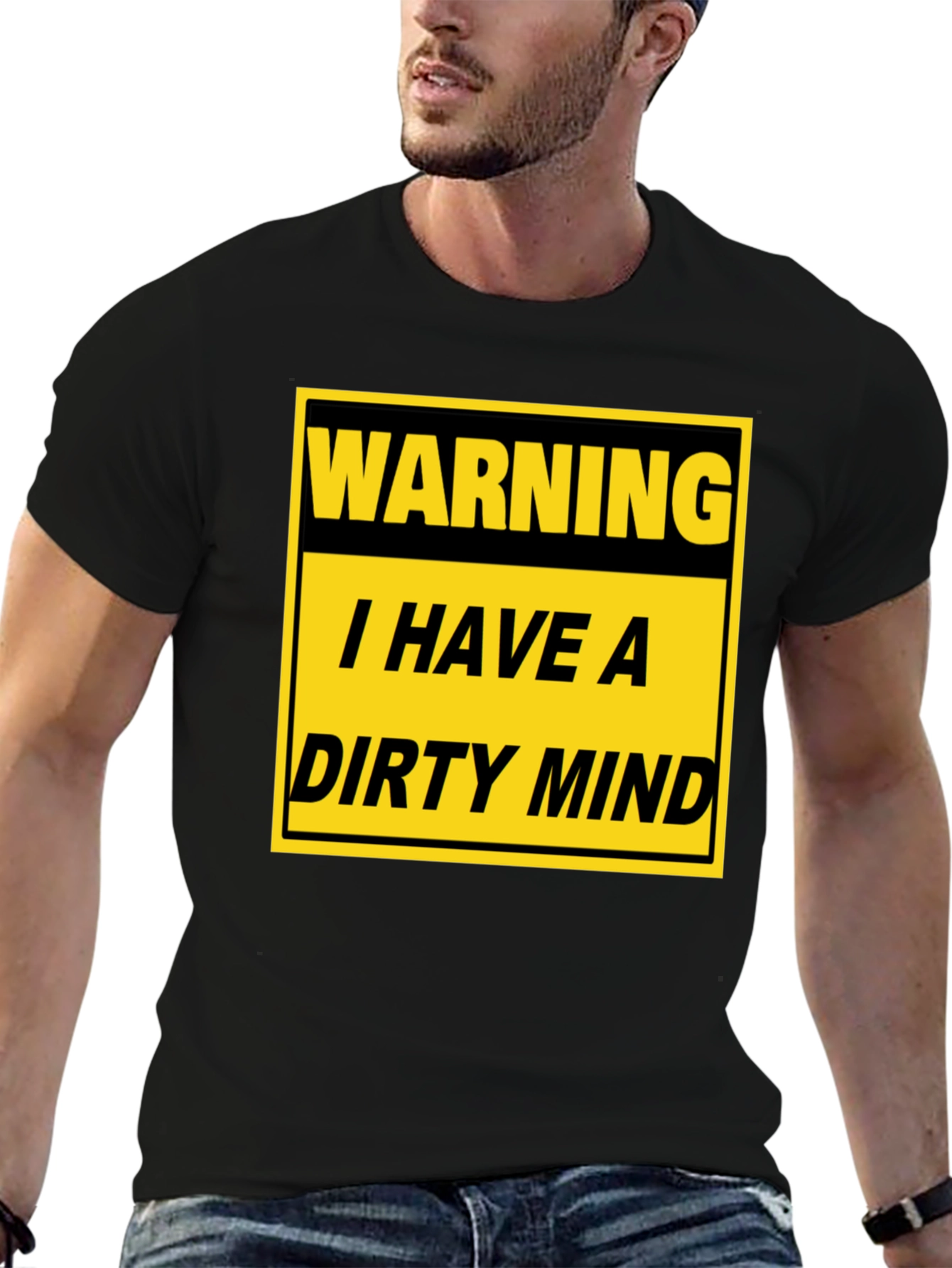Warning Dirty Mind T-Shirt - Funny Novelty Tee