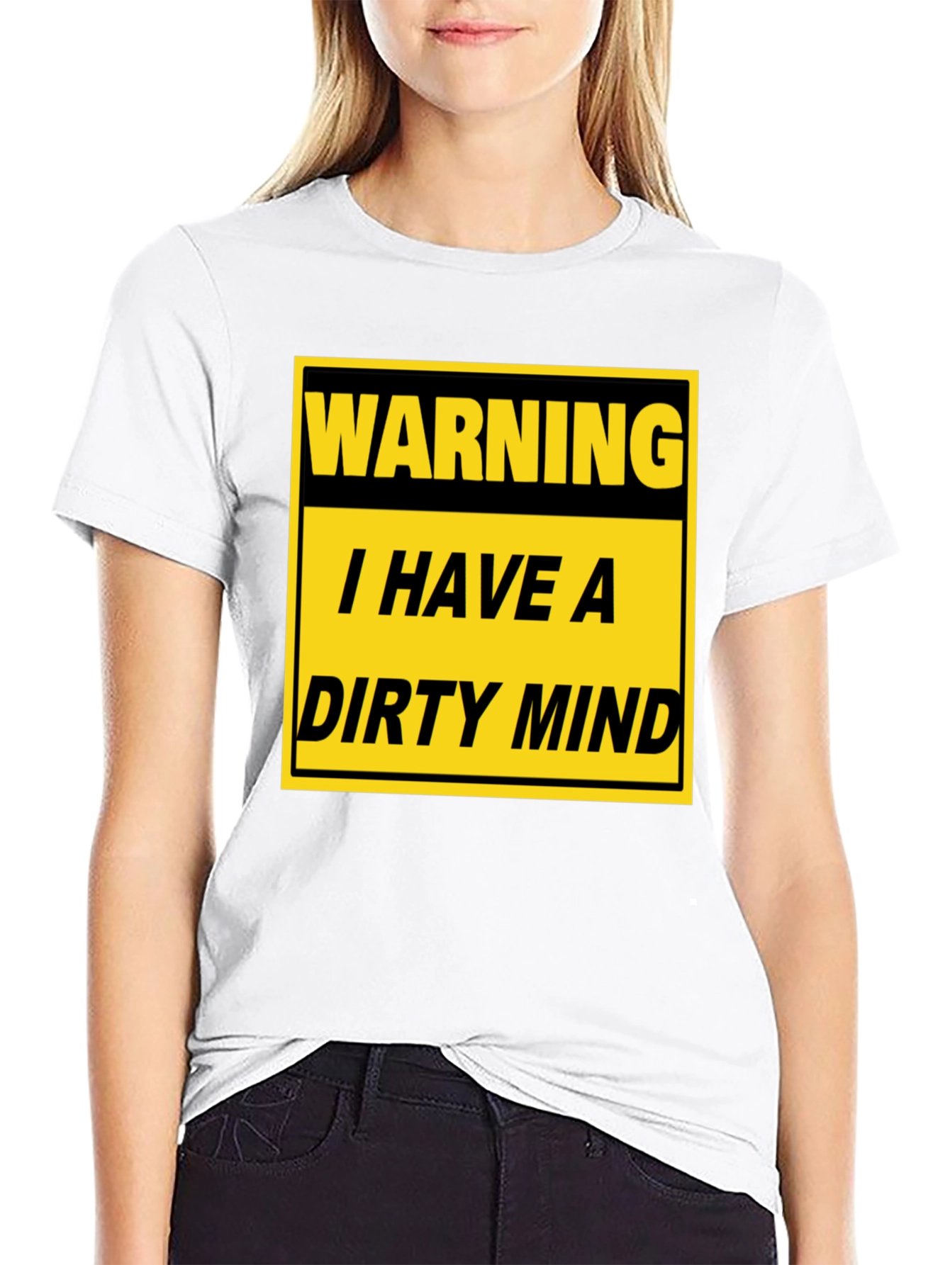 Warning Dirty Mind T-Shirt - Funny Novelty Tee