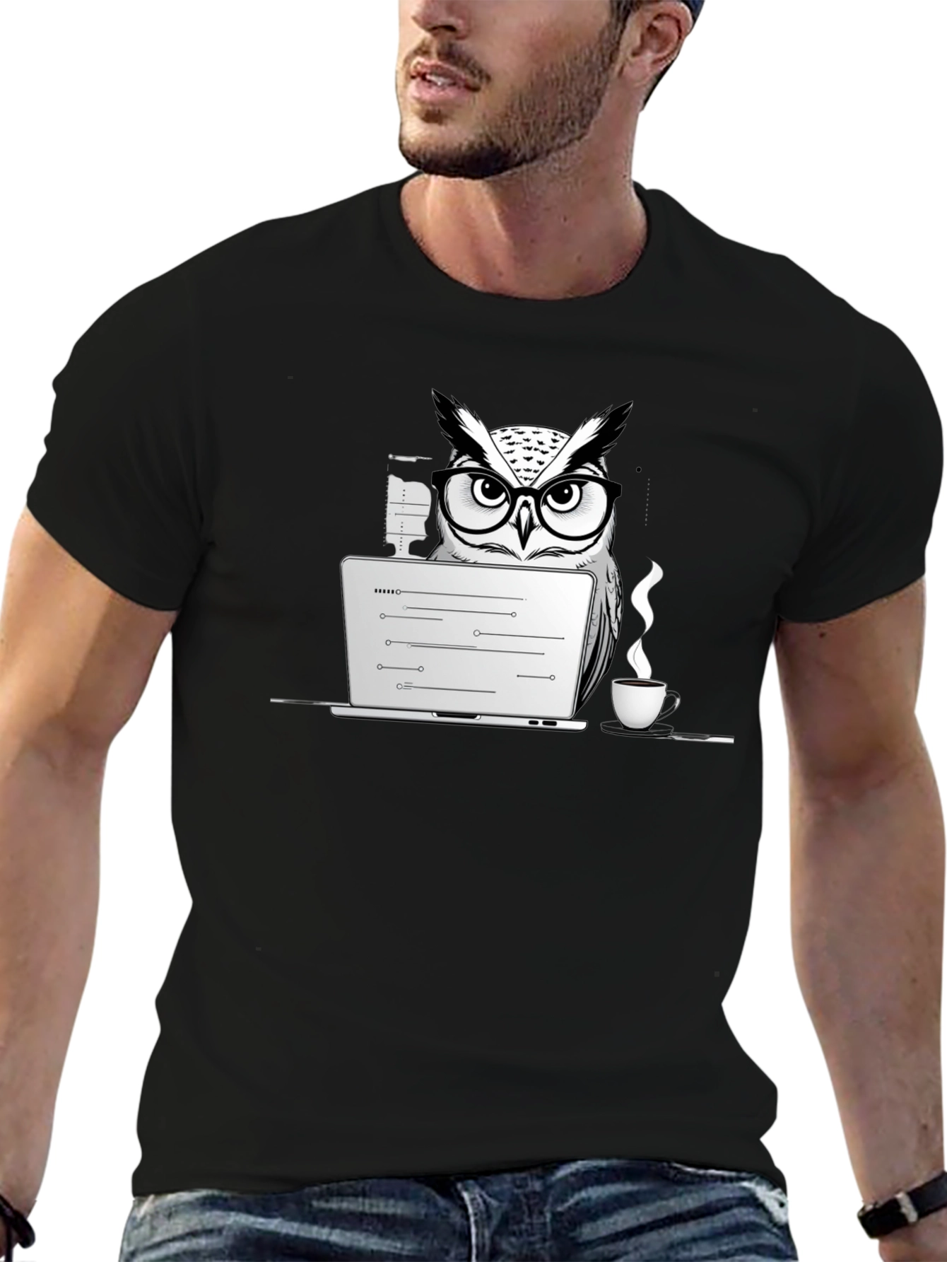 Owl Coder T-Shirt - Funny Programmer Tee
