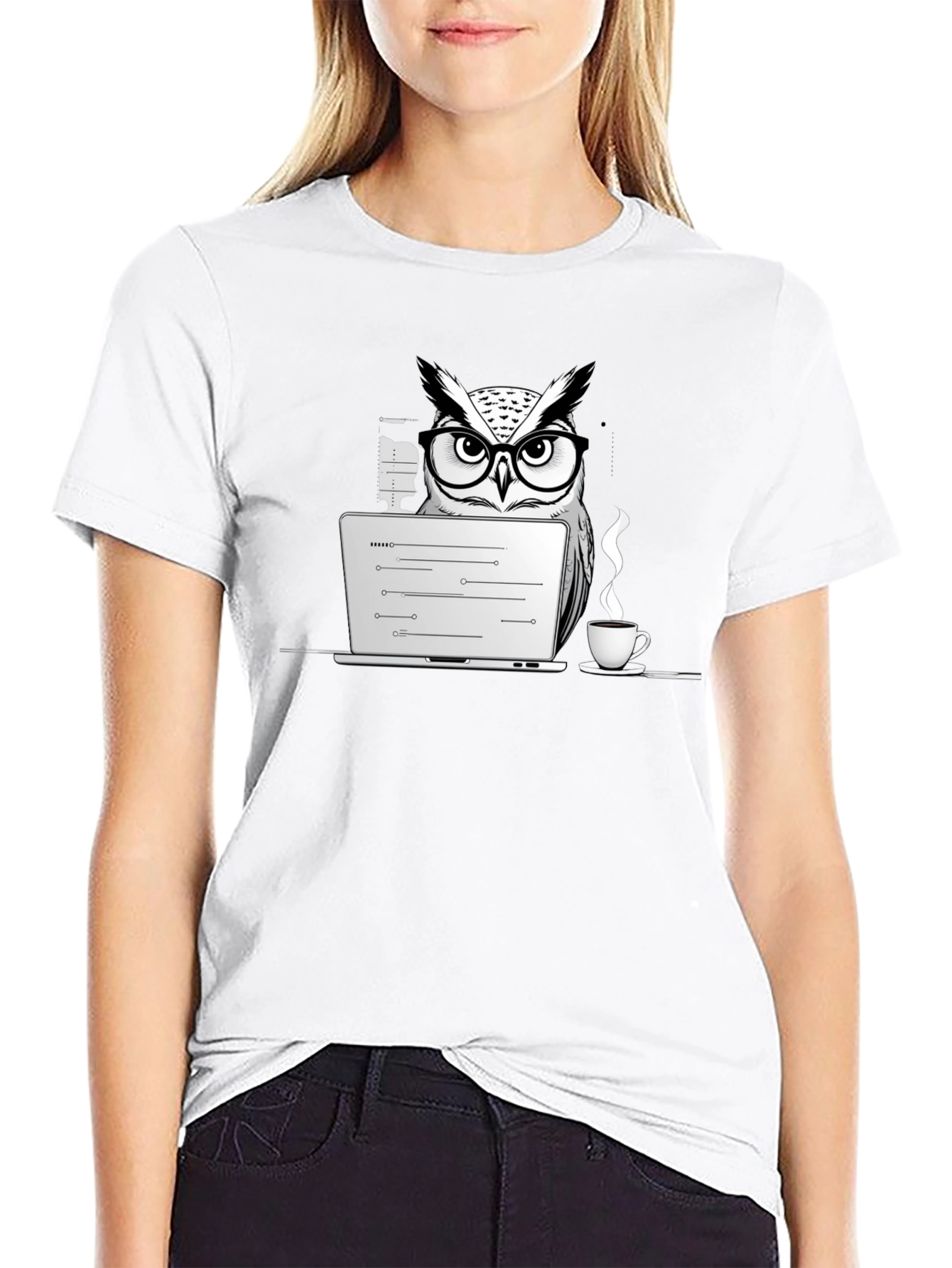 Owl Coder T-Shirt - Funny Programmer Tee