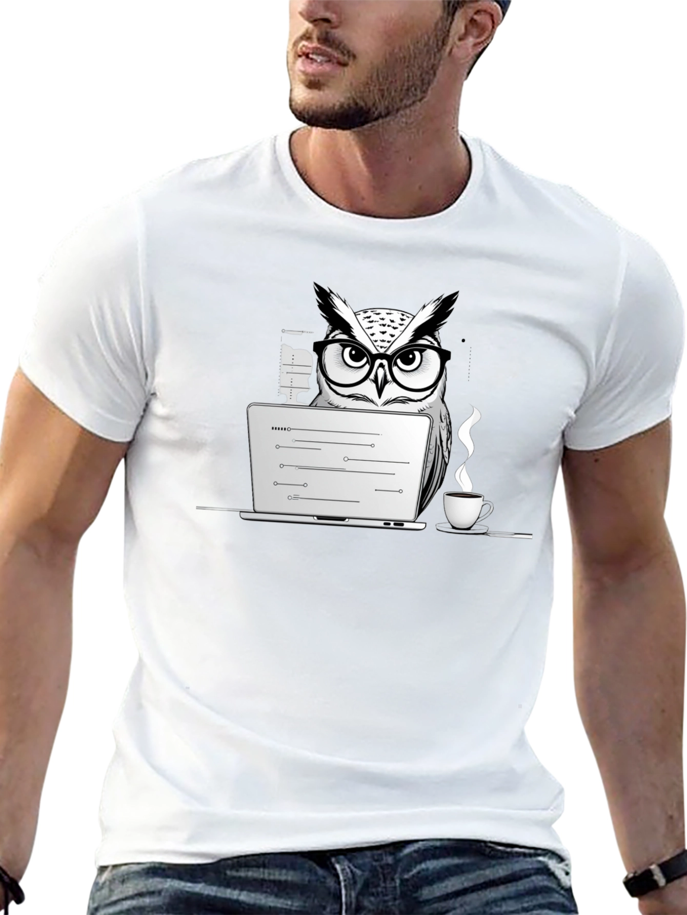 Owl Coder T-Shirt - Funny Programmer Tee