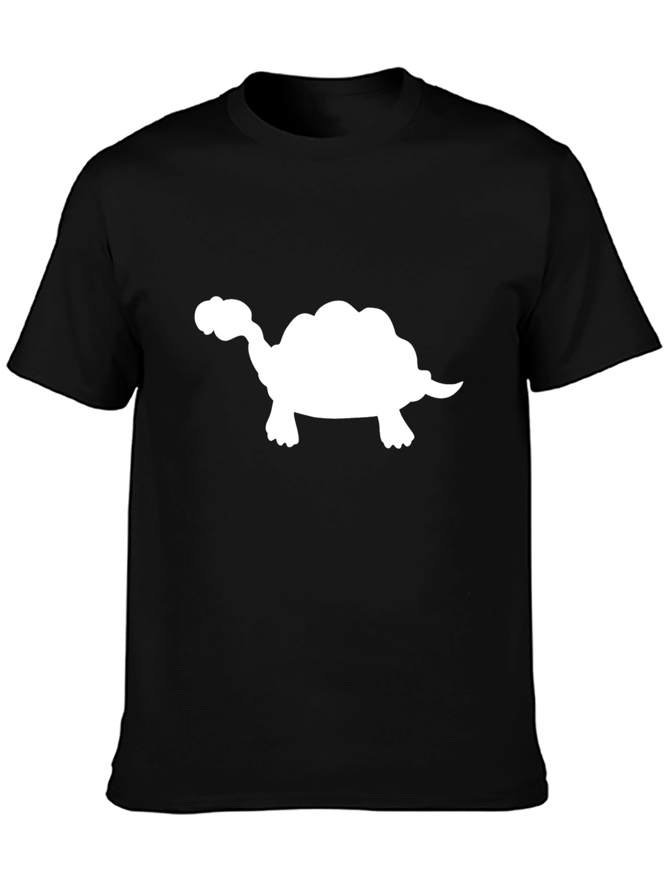 Turtle Silhouette T-Shirt - Casual Black Tee