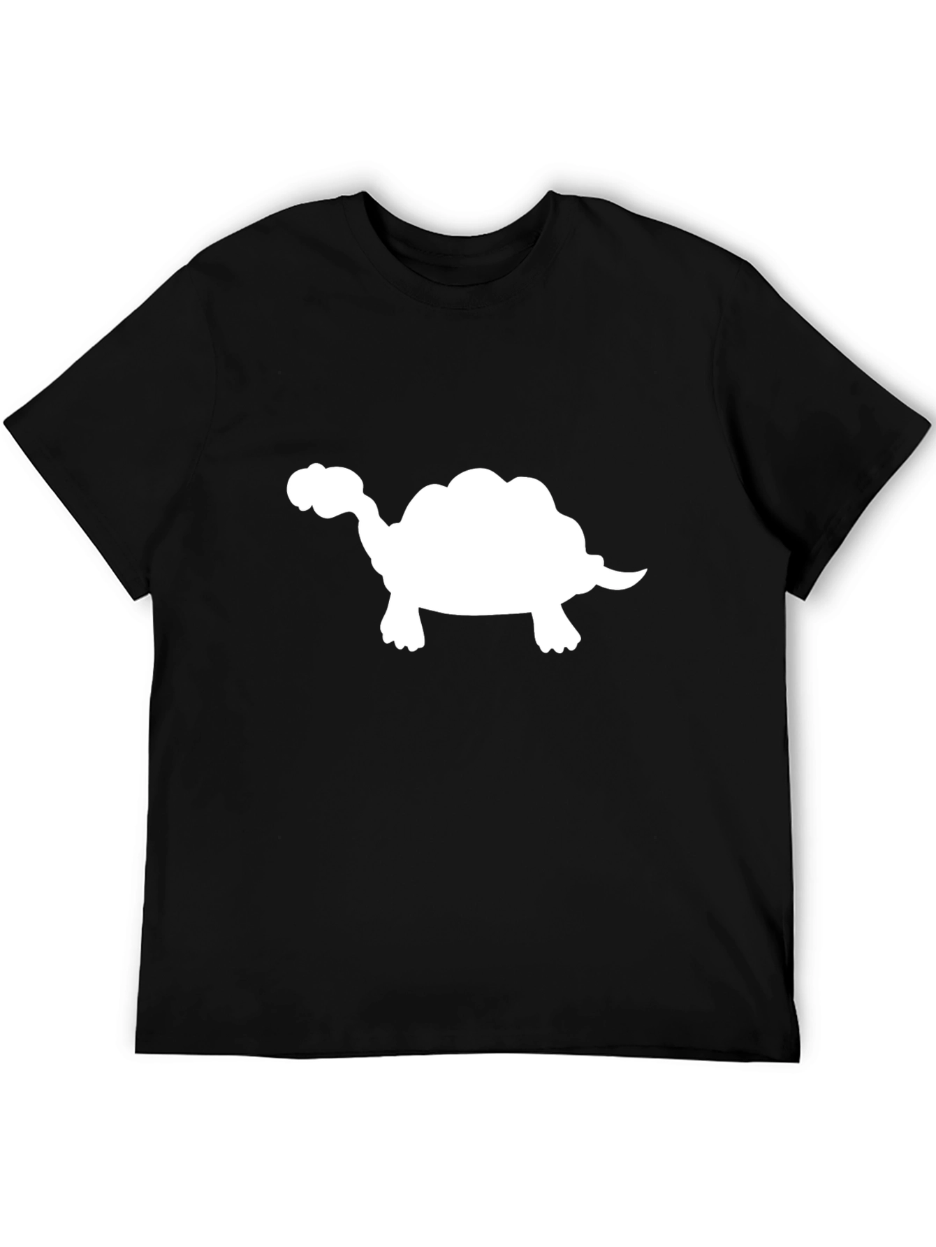 Turtle Silhouette T-Shirt - Casual Black Tee