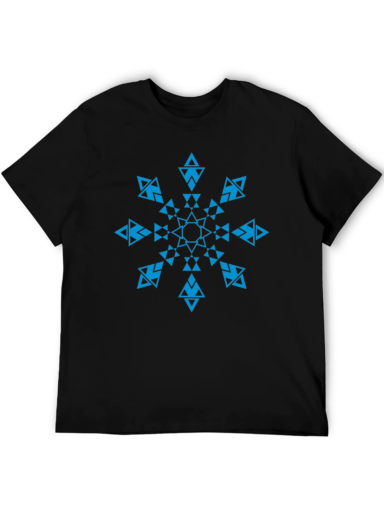 Geometric Snowflake Graphic T-Shirt