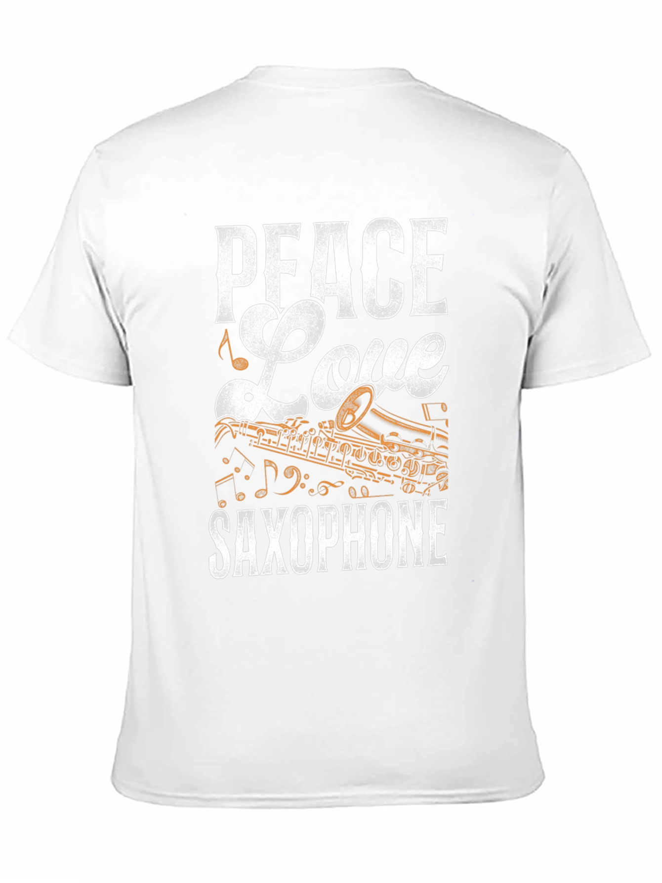 Peace Love Saxophone Graphic T-Shirt