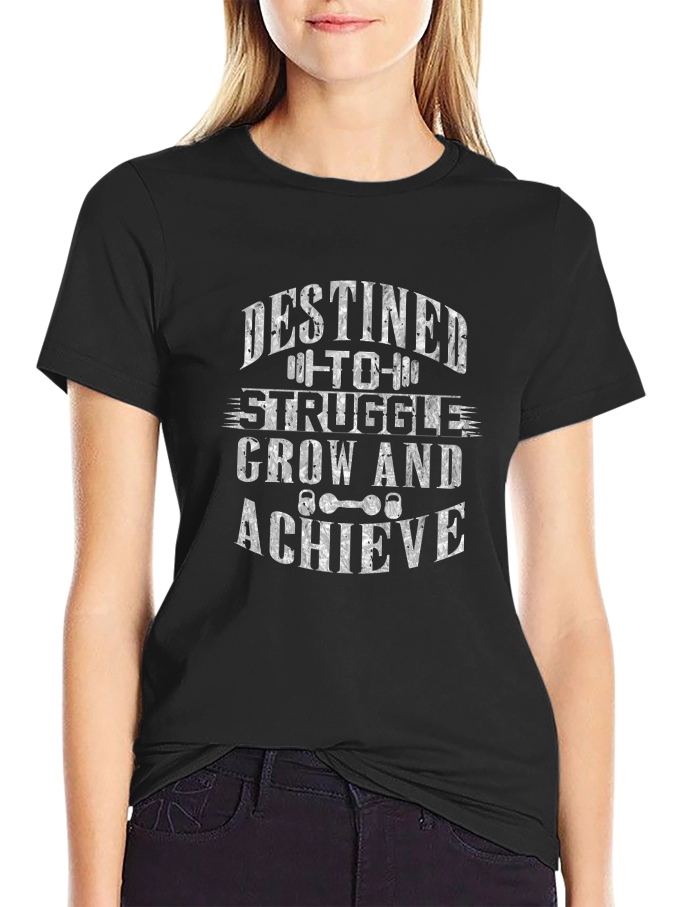 Destined to Struggle Grow & Achieve Black T-Shirt