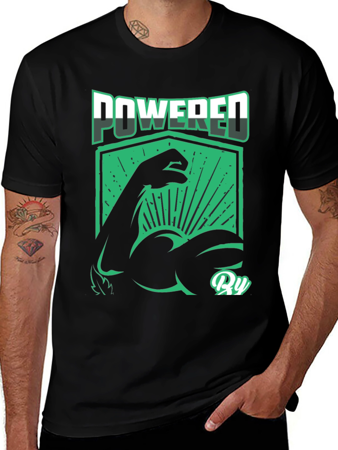Powered By Muscles Graphic Tee