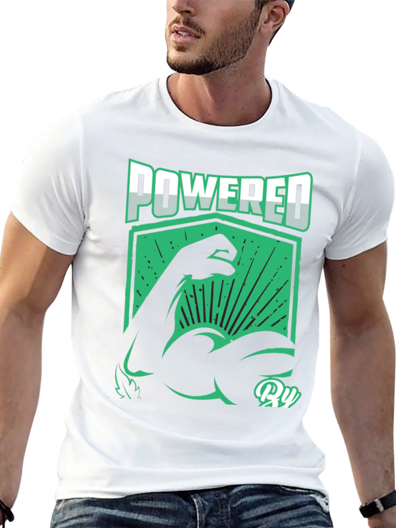 Powered By Muscles Graphic Tee