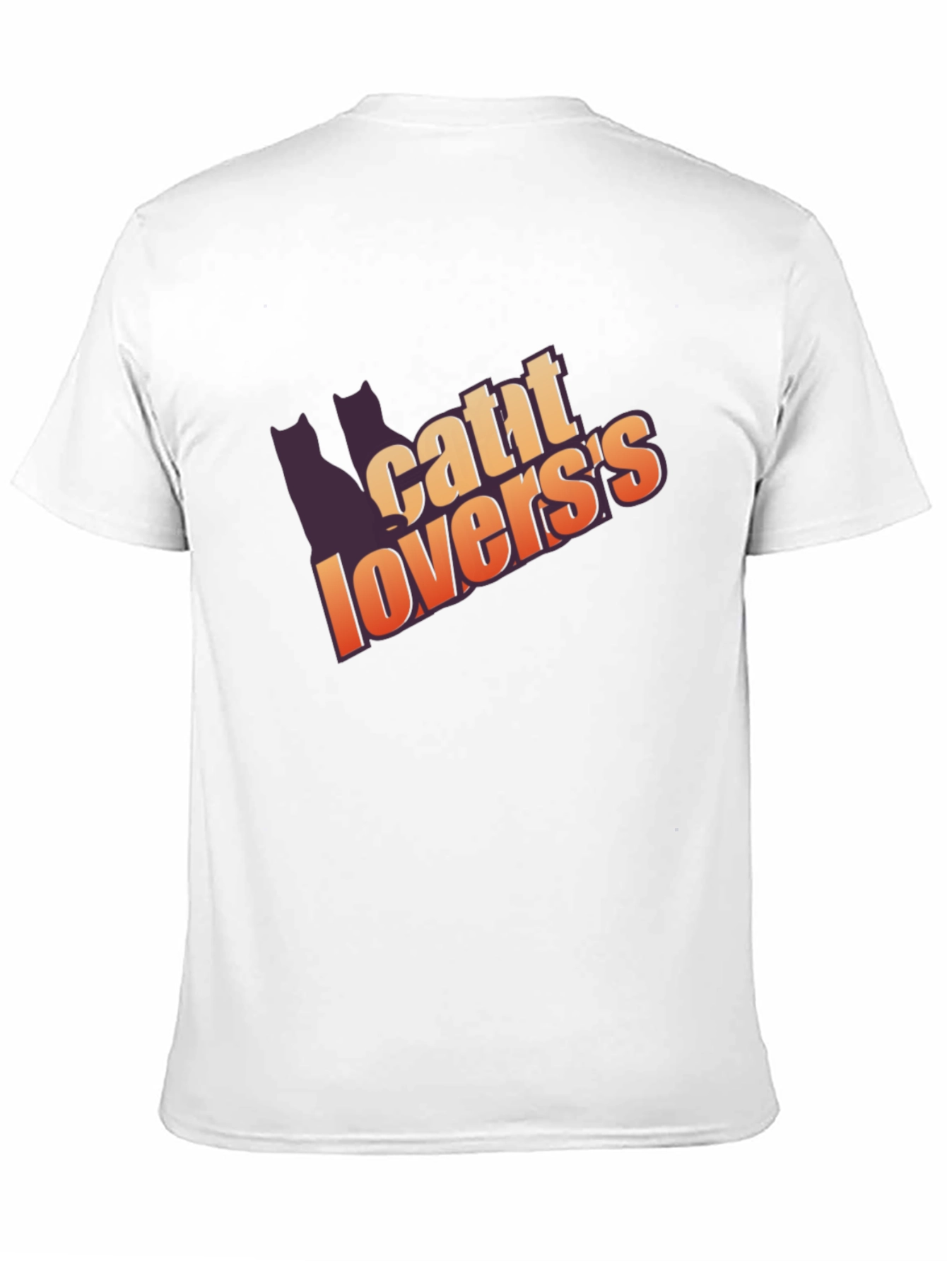 Cat Lovers Graphic T-Shirt - Black
