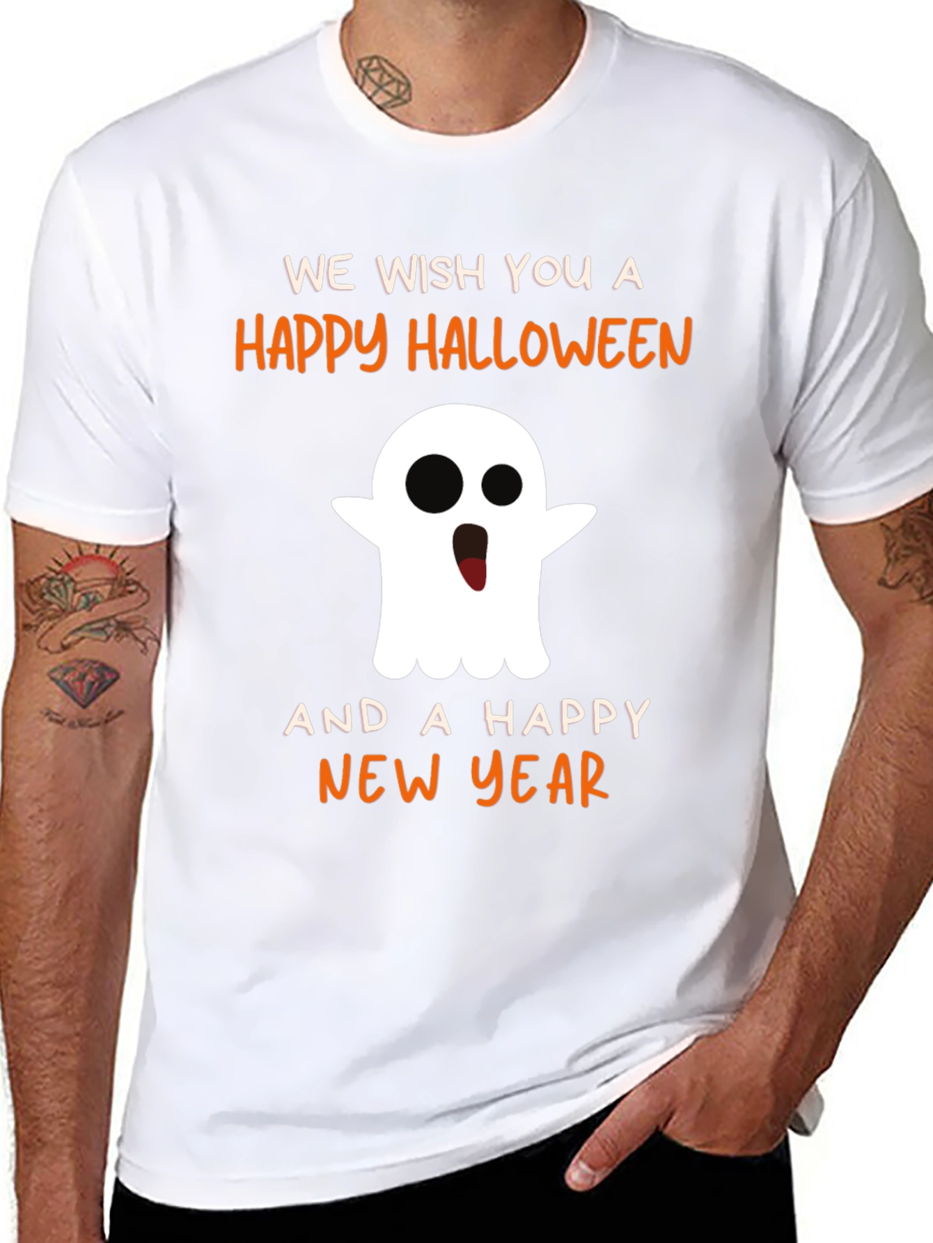 Halloween & New Year Ghost T-Shirt