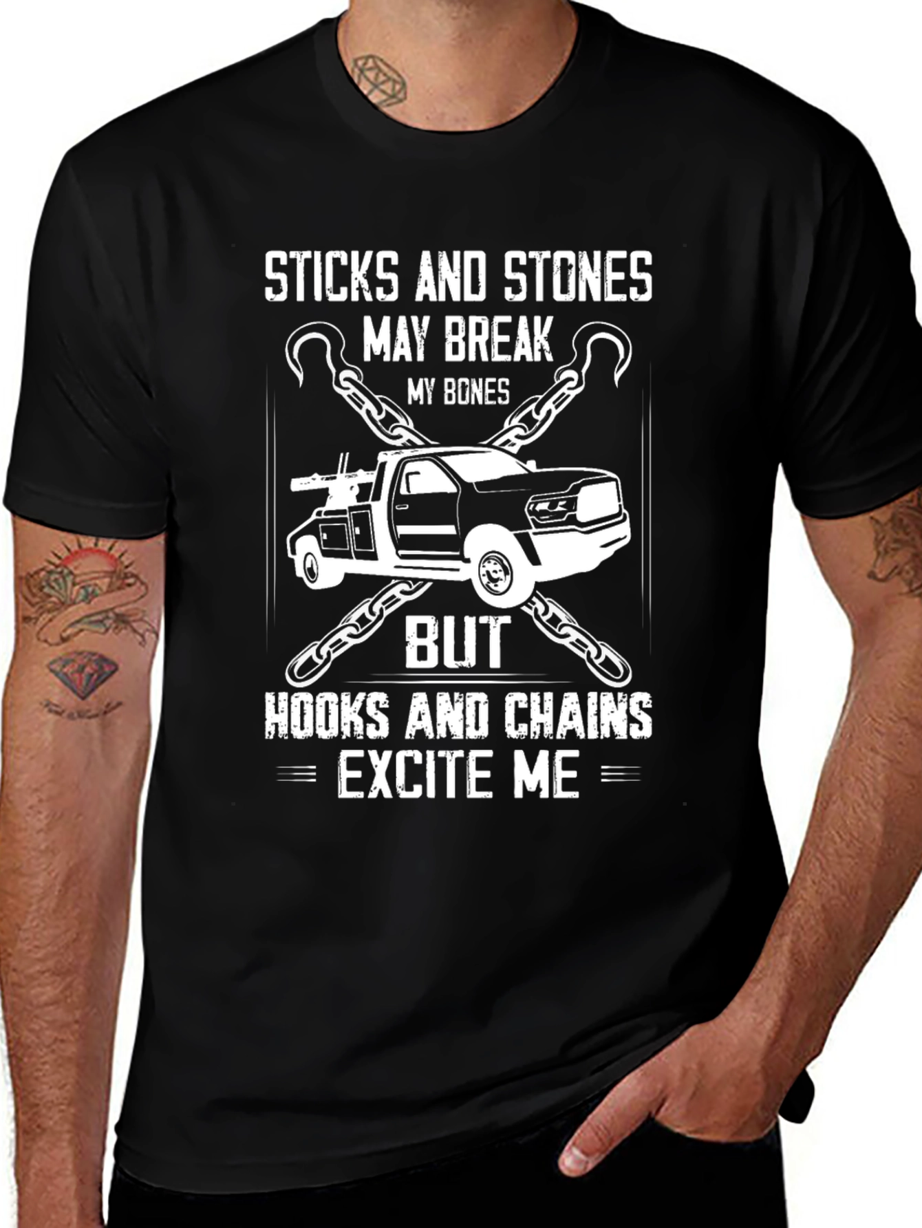 Sticks and Stones Tow Truck T-Shirt