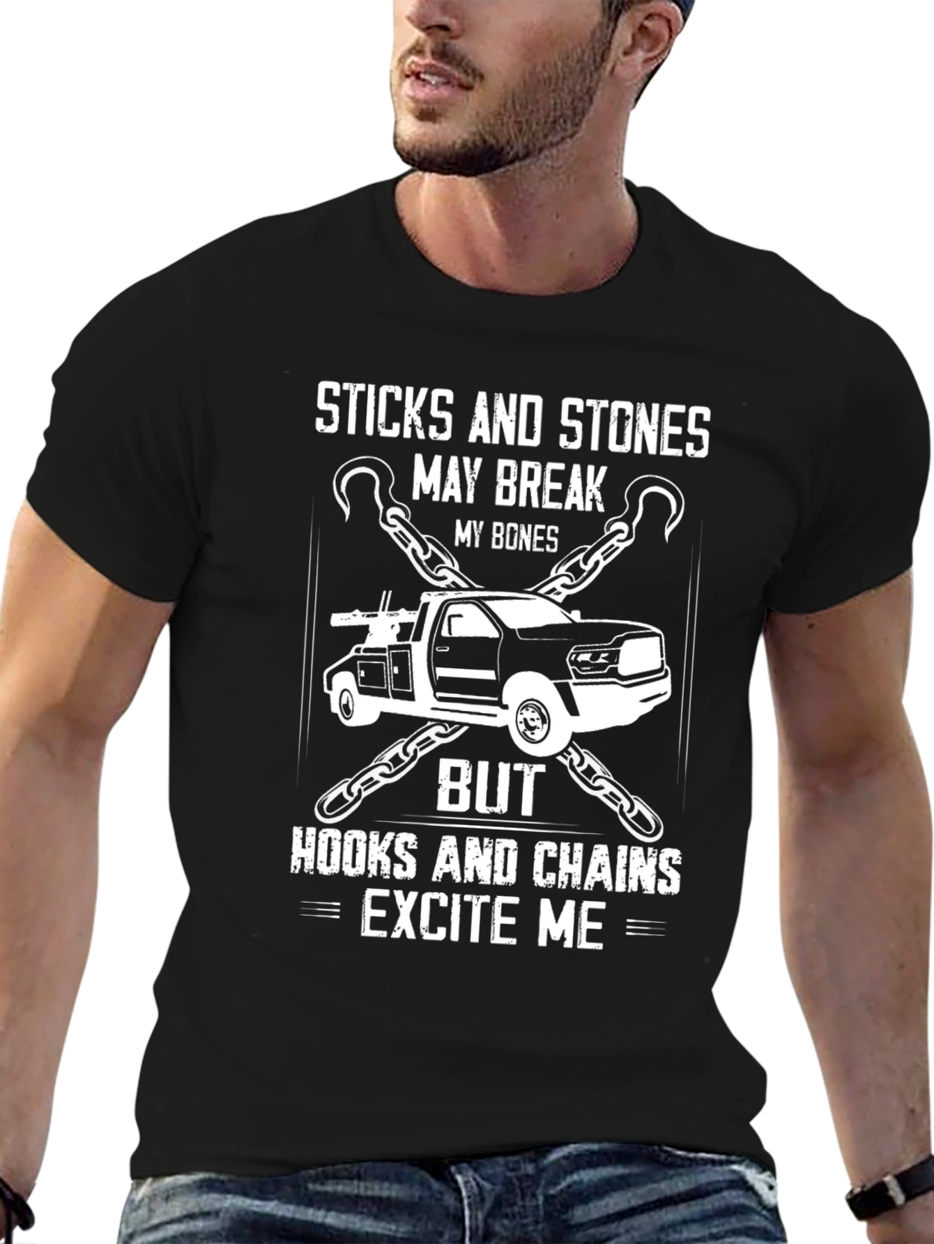Sticks and Stones Tow Truck T-Shirt