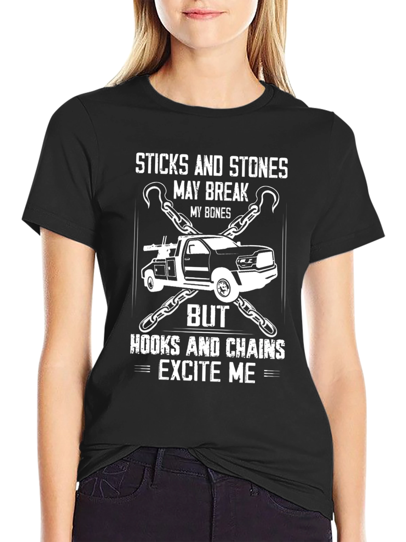 Sticks and Stones Tow Truck T-Shirt