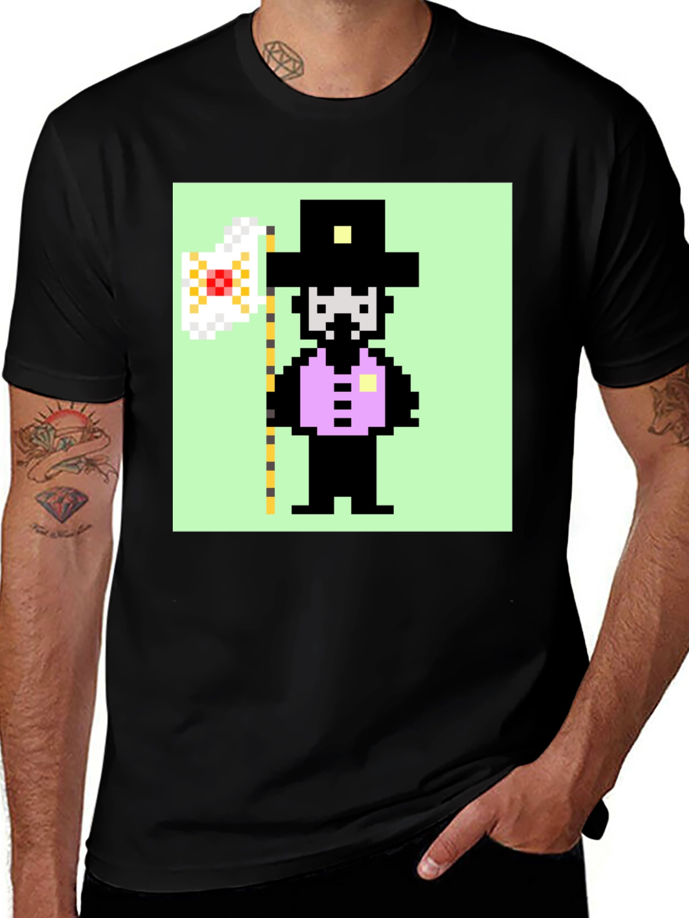 Pixelated Crypto Cowboy T-Shirt
