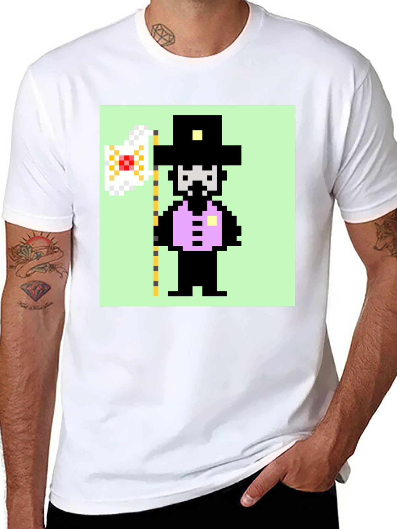 Pixelated Crypto Cowboy T-Shirt