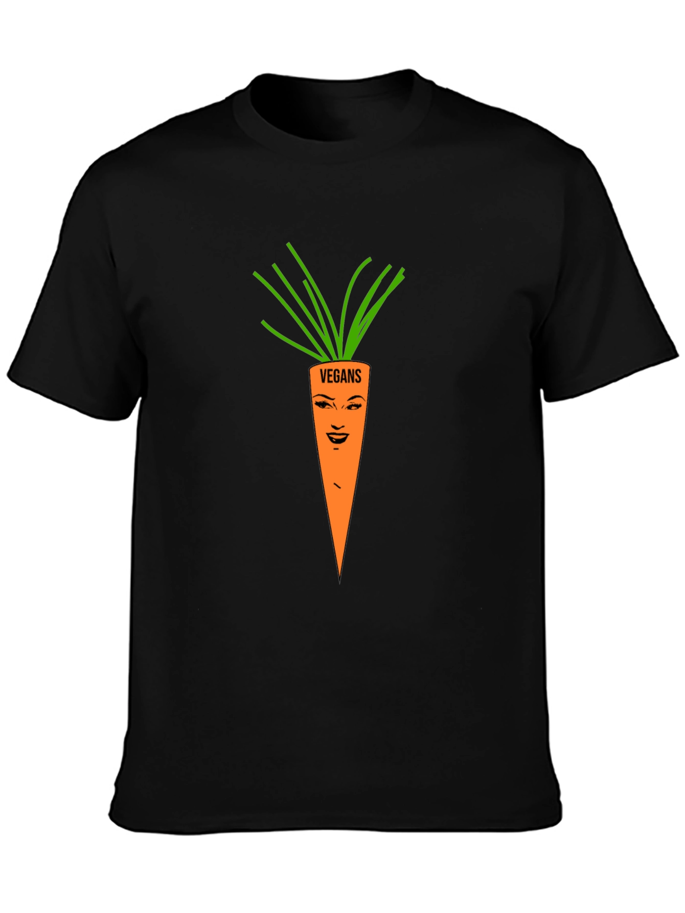 Vegan Carrot T-Shirt - Unisex Black Tee