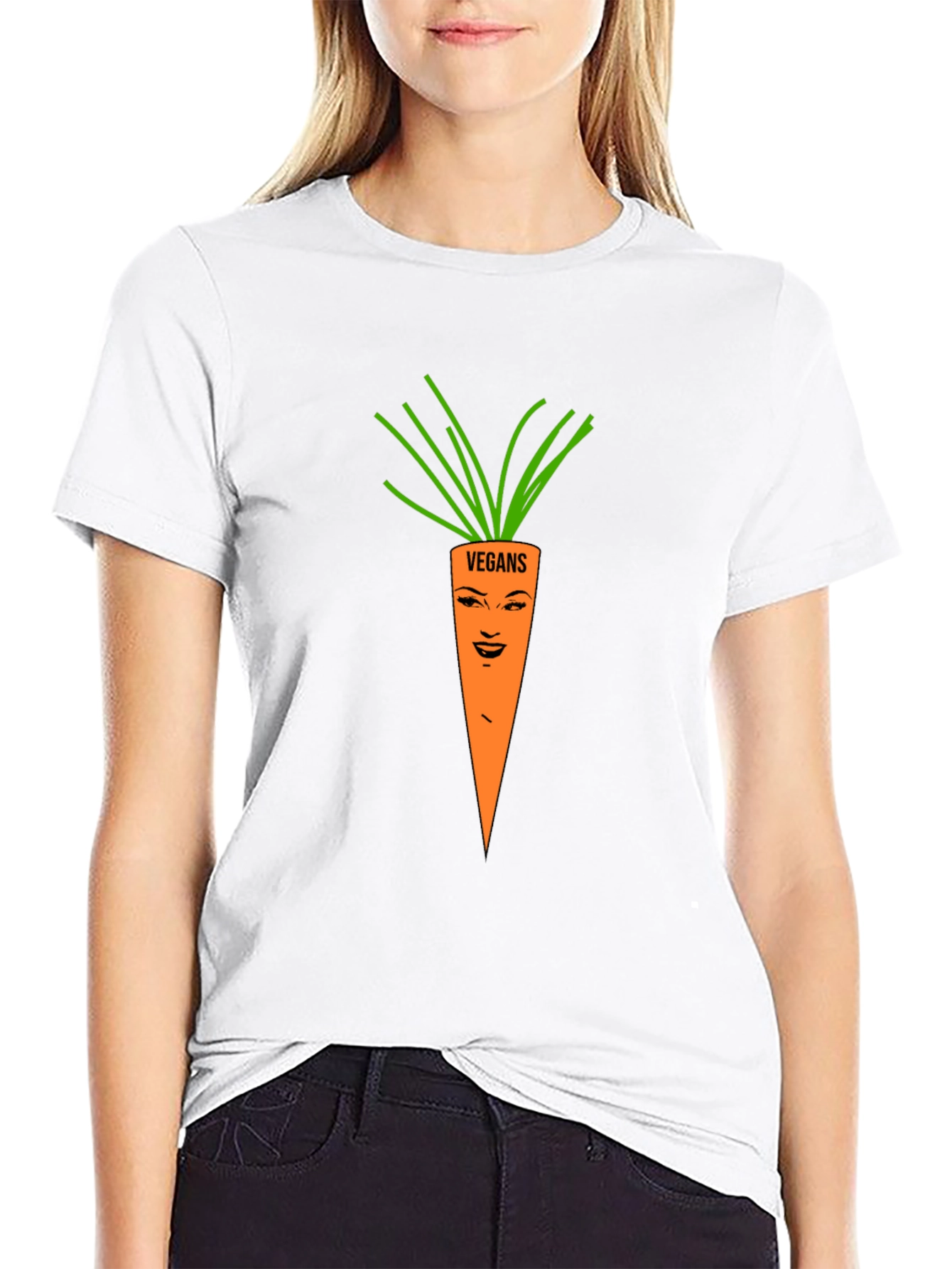 Vegan Carrot T-Shirt - Unisex Black Tee