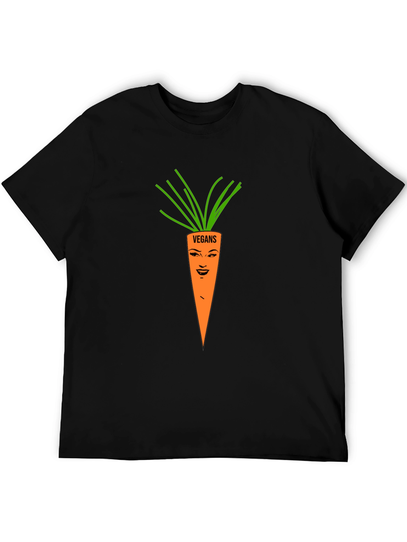 Vegan Carrot T-Shirt - Unisex Black Tee