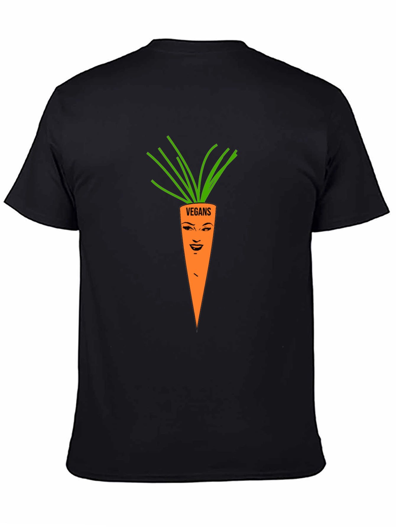 Vegan Carrot T-Shirt - Unisex Black Tee