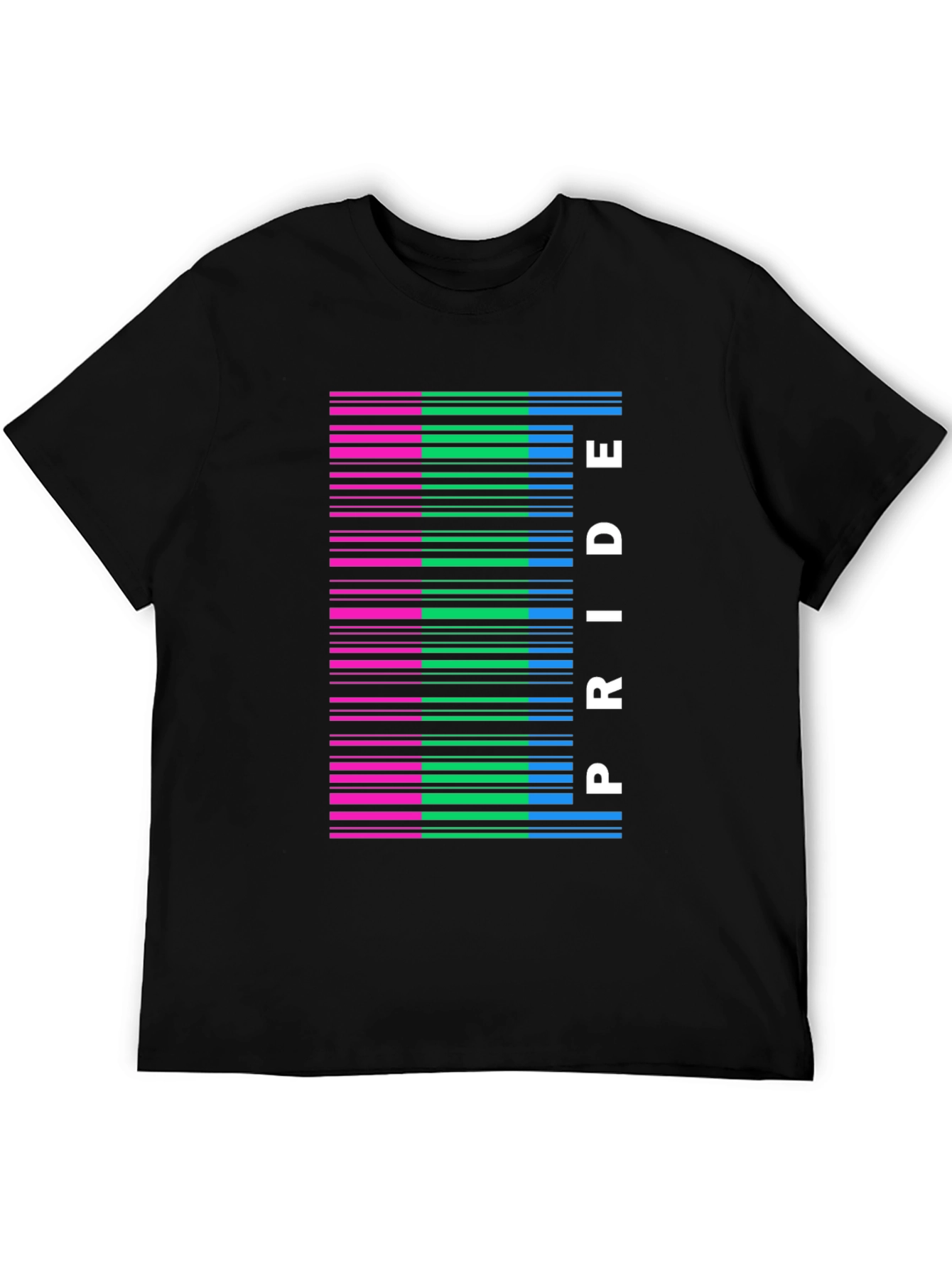 Pride Barcode Graphic T-Shirt - Black