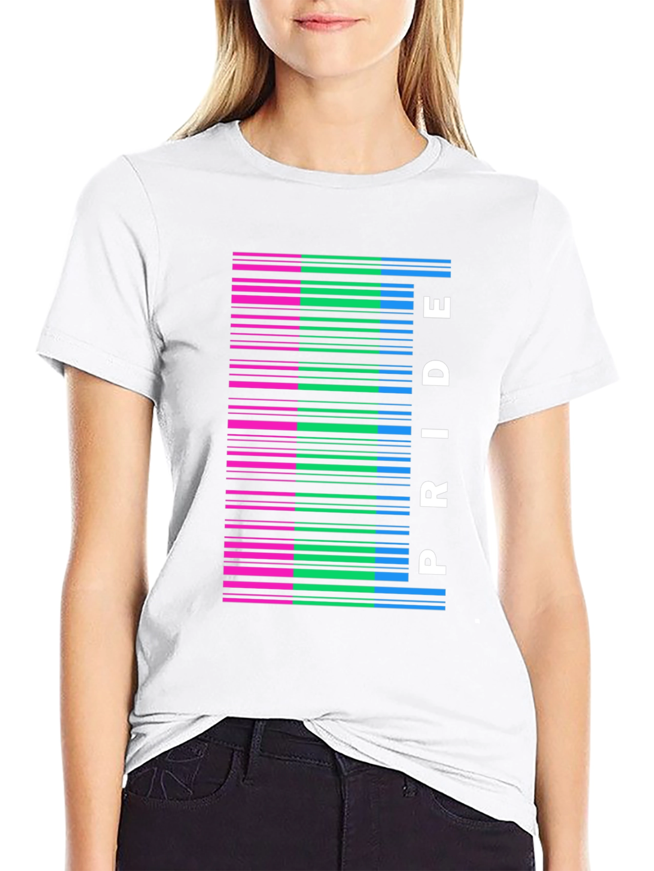 Pride Barcode Graphic T-Shirt - Black