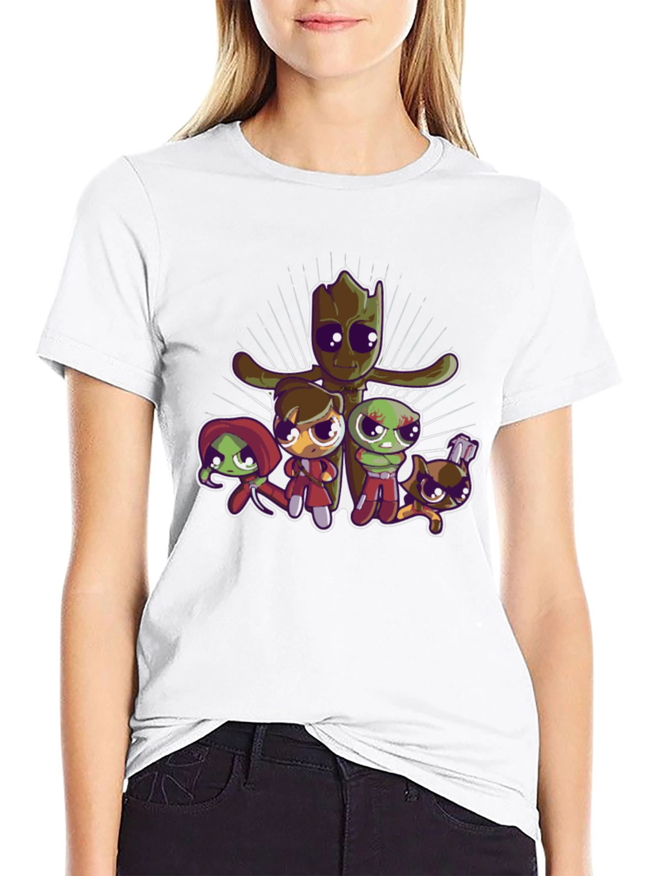Guardians of the Galaxy Chibi T-Shirt - Black