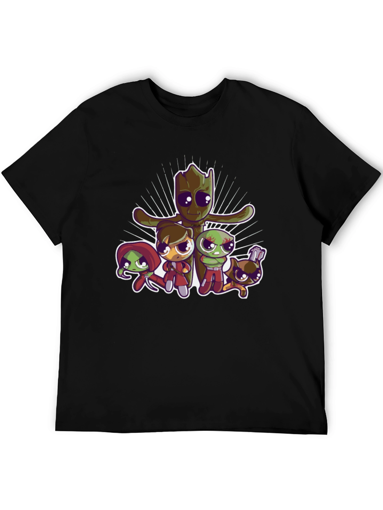 Guardians of the Galaxy Chibi T-Shirt - Black
