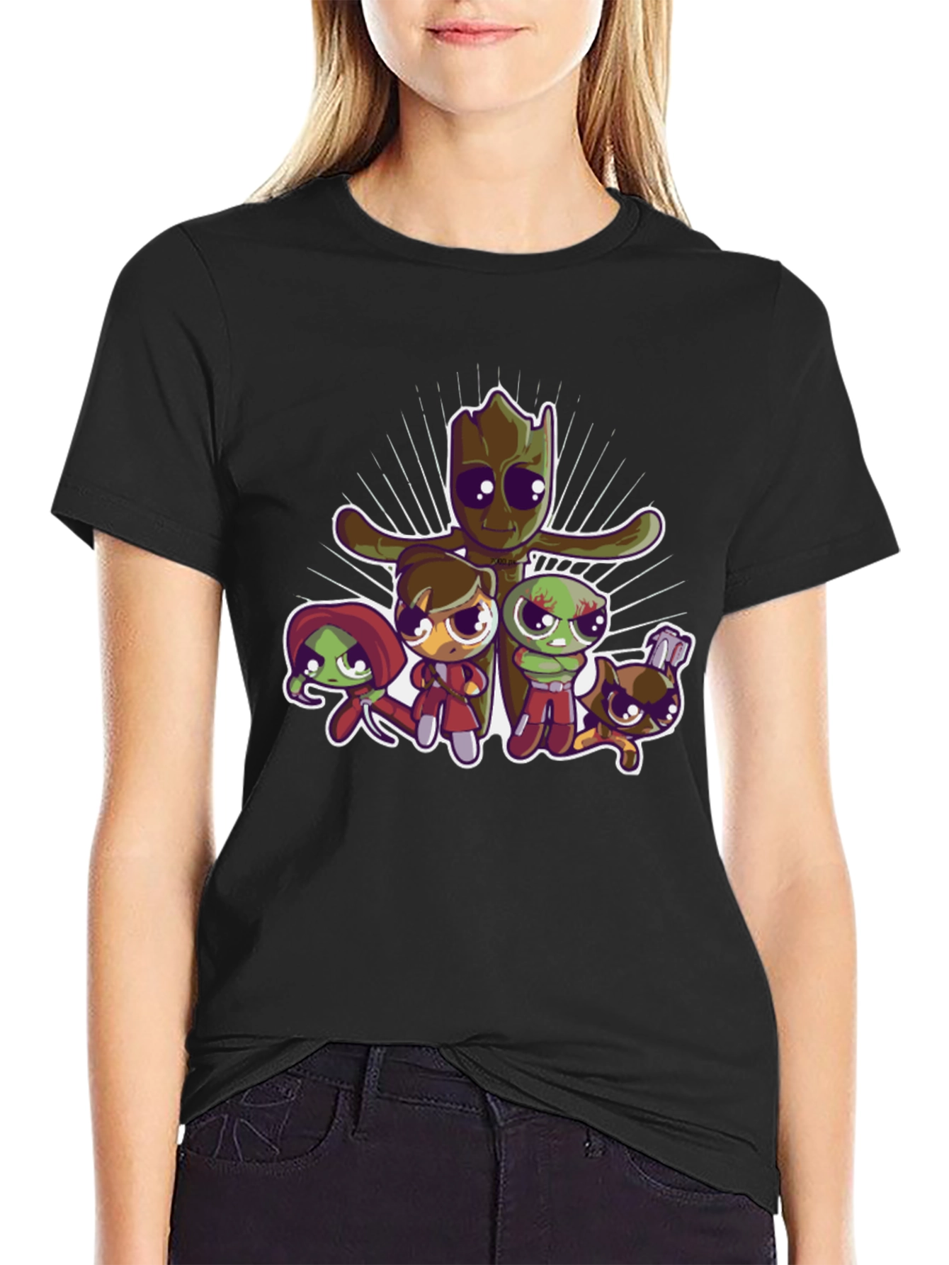 Guardians of the Galaxy Chibi T-Shirt - Black