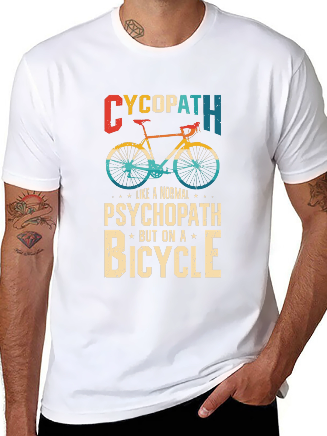 Cycopath T-Shirt: Funny Bicycle Psychopath Tee