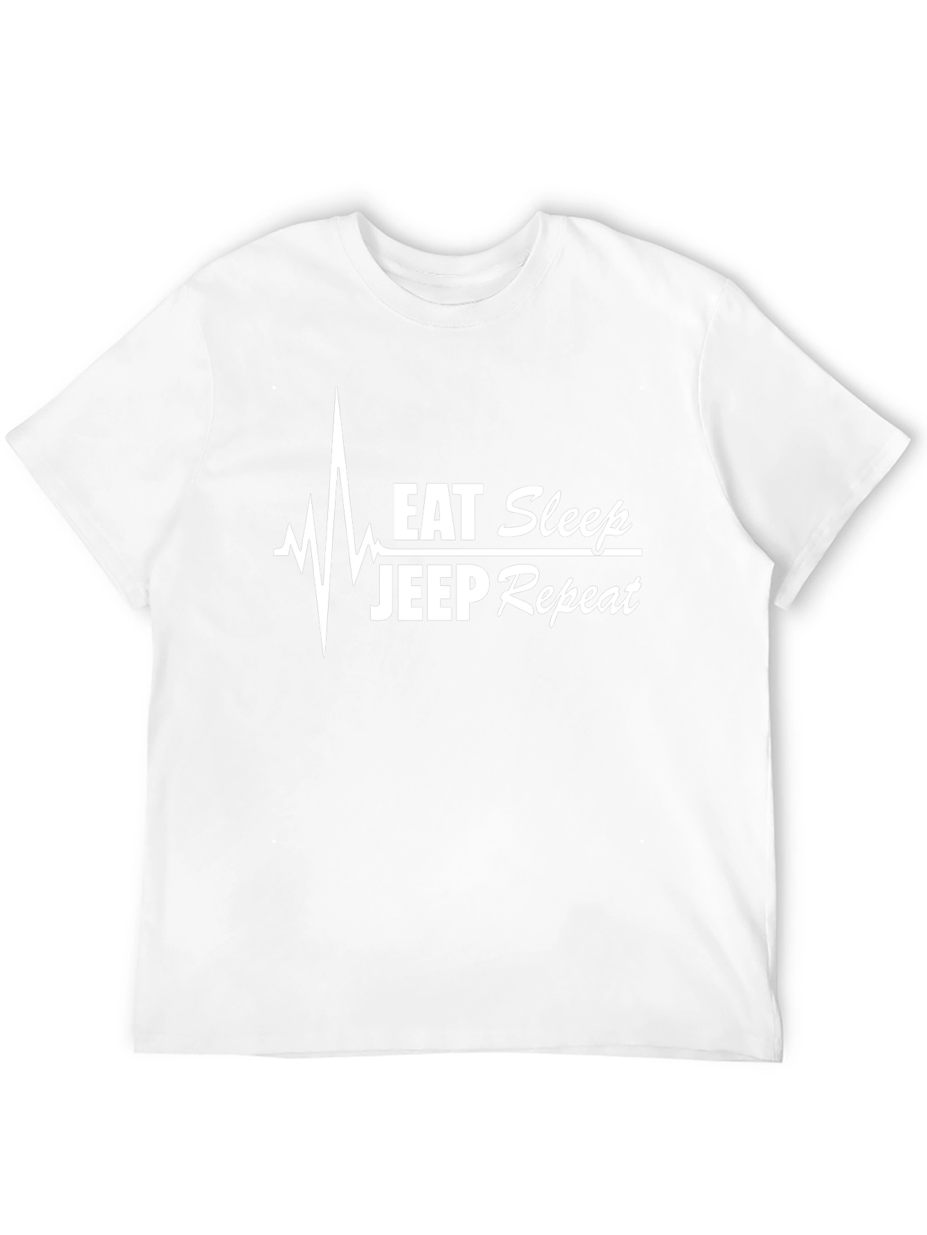 Eat Sleep Jeep Repeat Black Graphic Tee