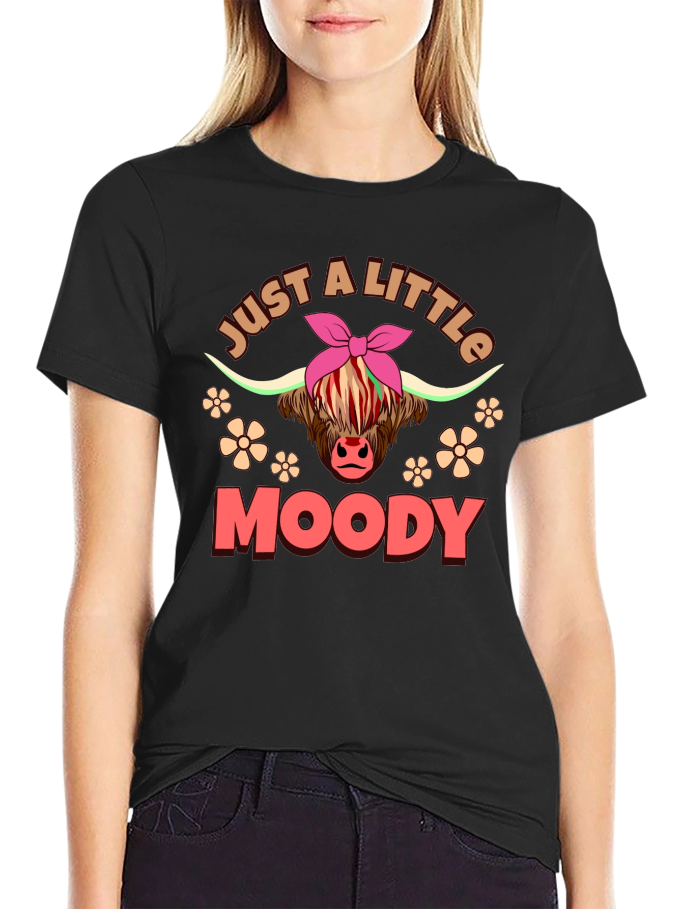 Just A Little Moody Highland Cow T-Shirt