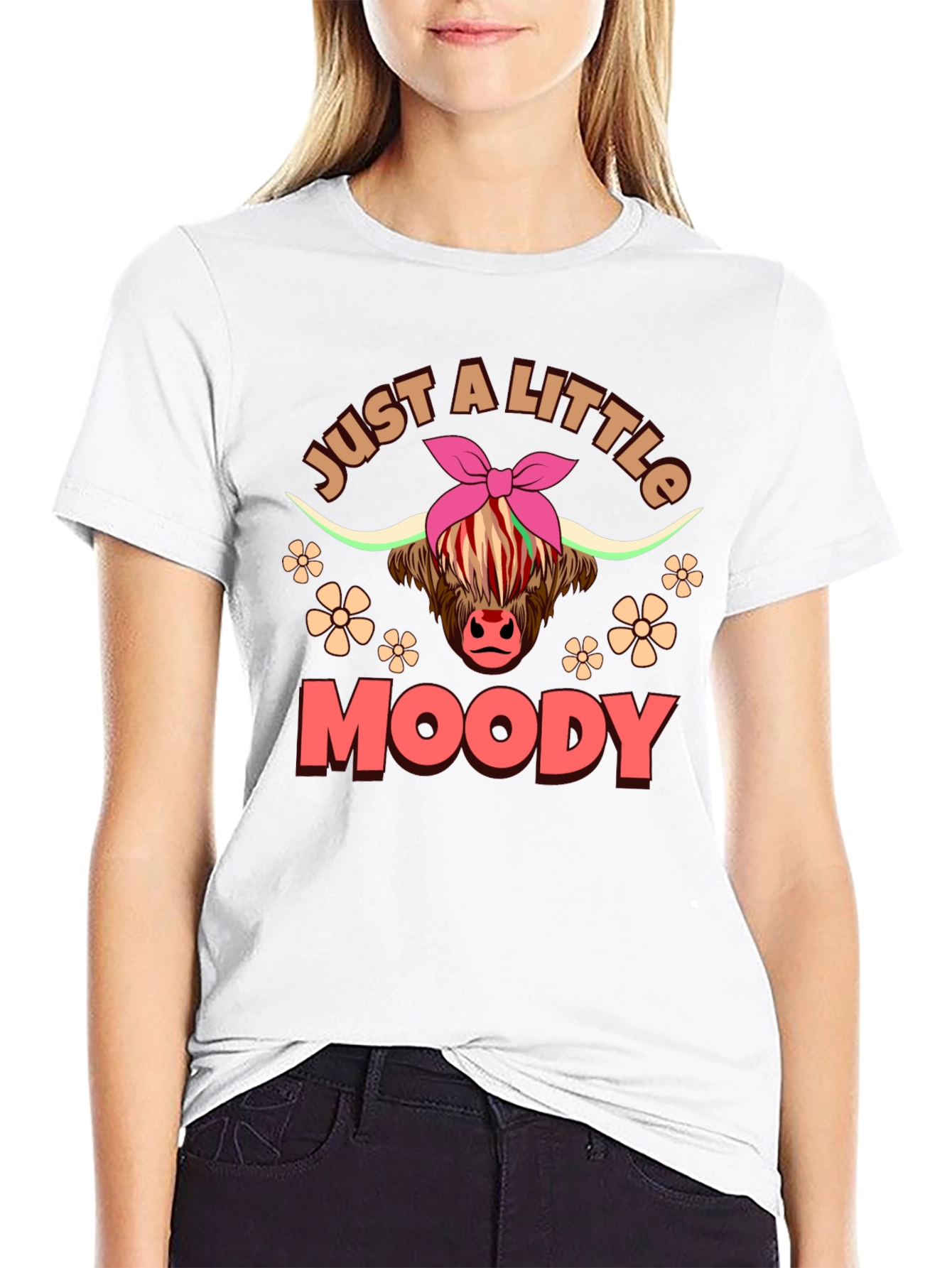 Just A Little Moody Highland Cow T-Shirt