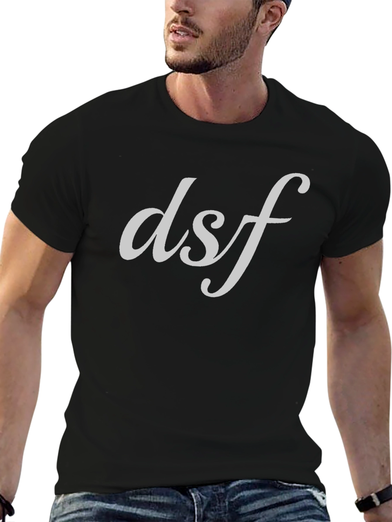 Stylish dsf Graphic Tee - Soft Black Cotton T-Shirt
