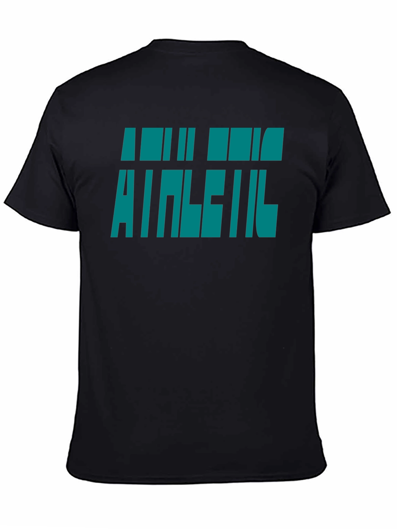 Athletic Graphic Print Black T-Shirt
