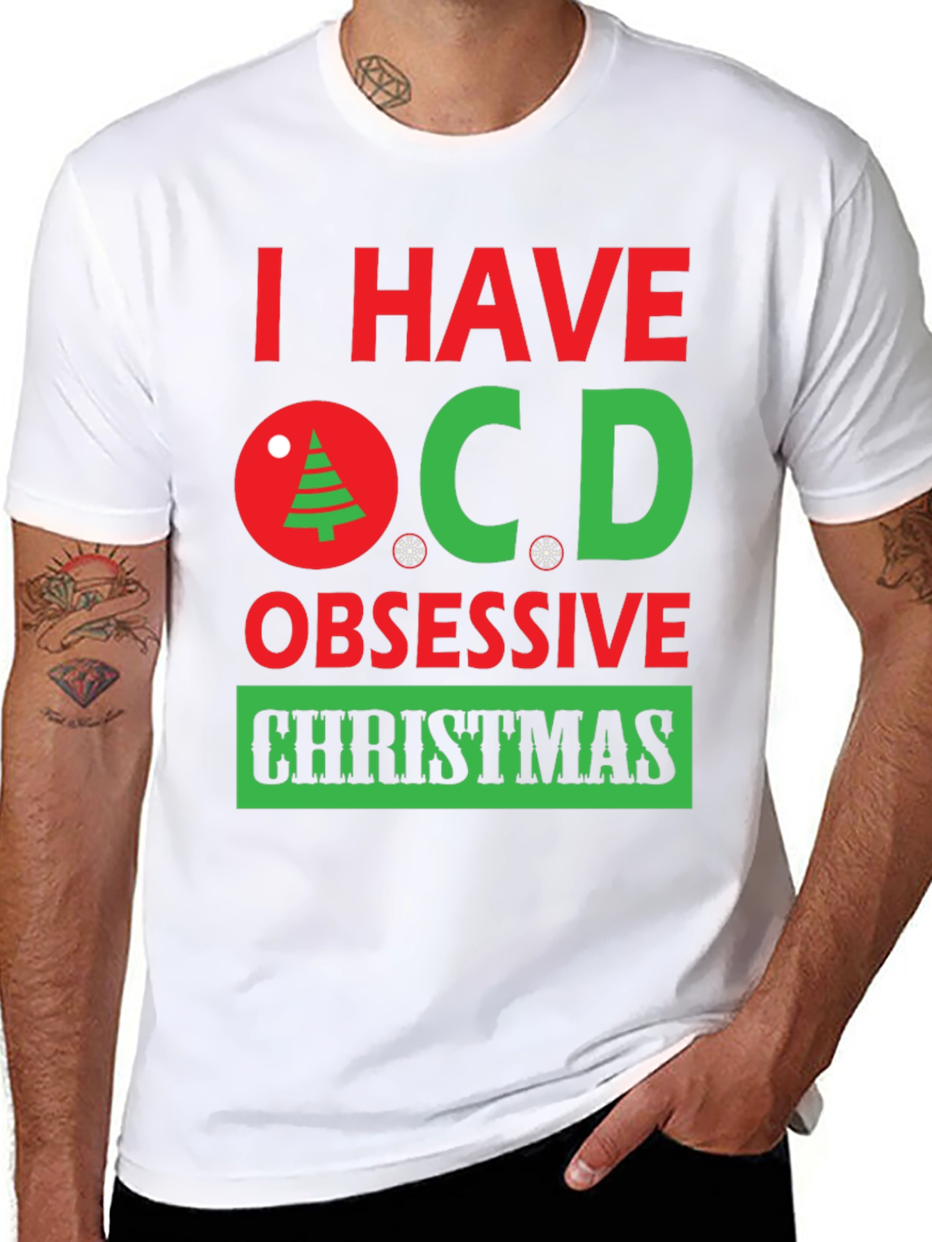 OCD Obsessive Christmas T-Shirt - Holiday Humor Tee