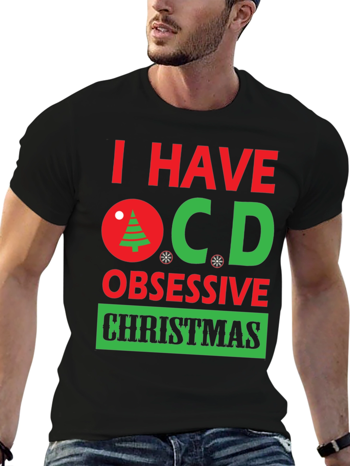 OCD Obsessive Christmas T-Shirt - Holiday Humor Tee