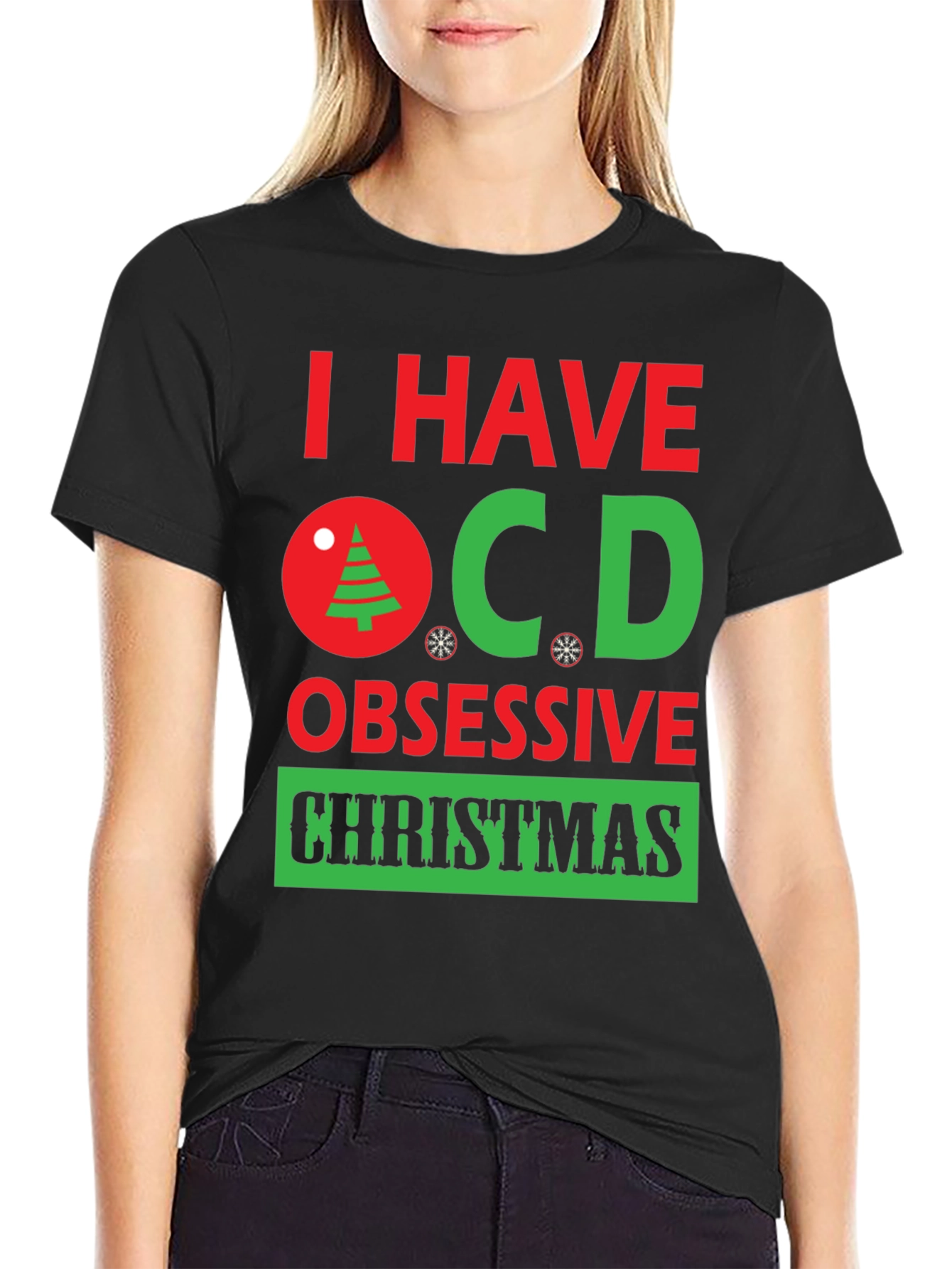 OCD Obsessive Christmas T-Shirt - Holiday Humor Tee