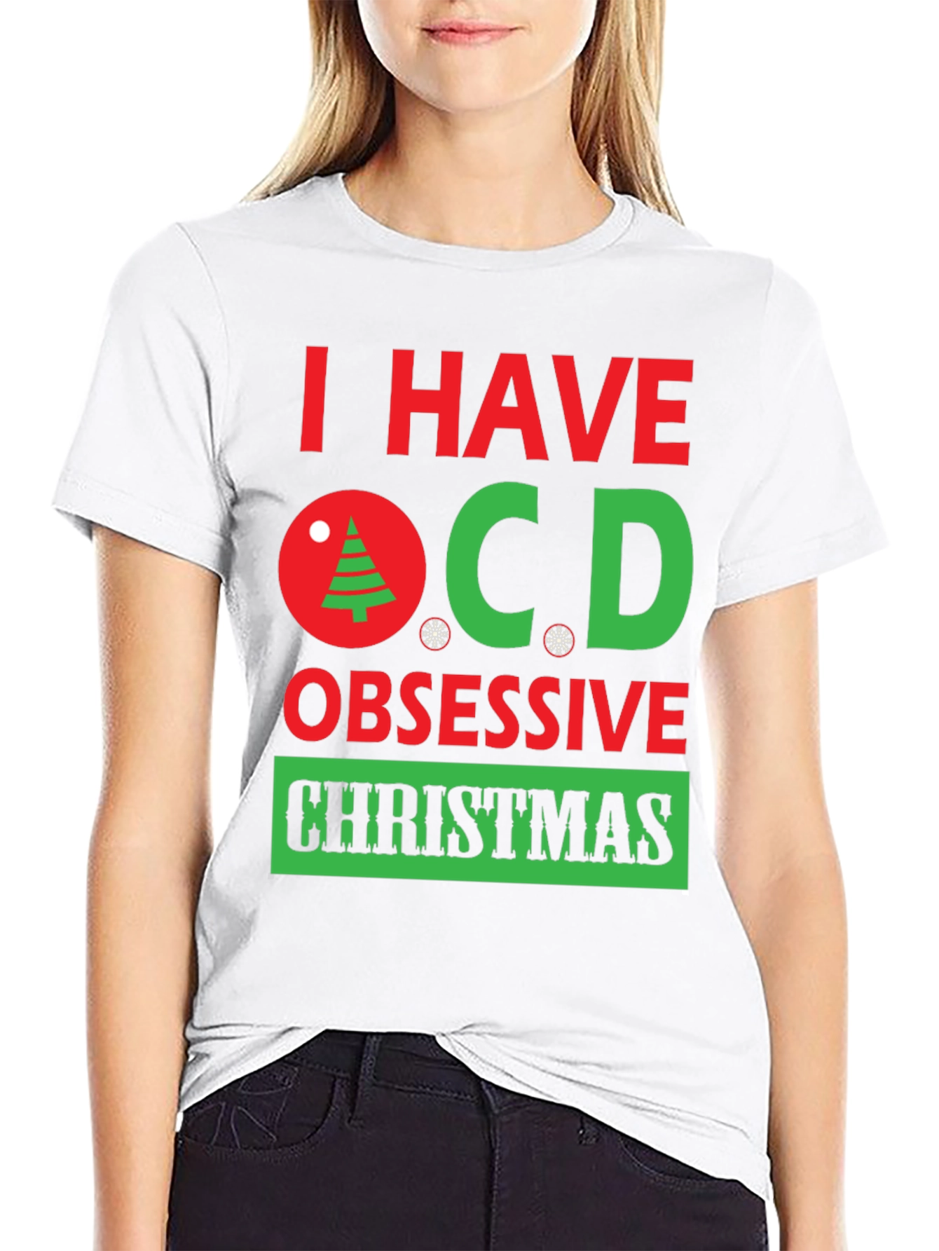 OCD Obsessive Christmas T-Shirt - Holiday Humor Tee