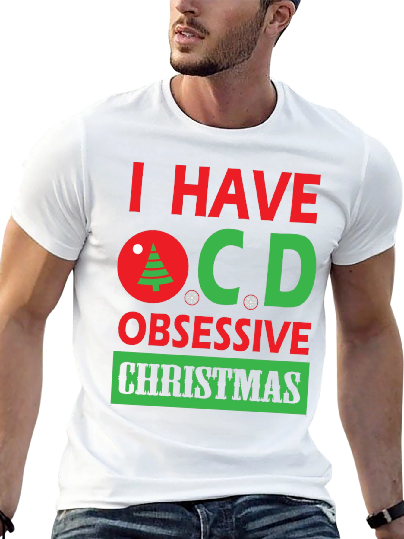 OCD Obsessive Christmas T-Shirt - Holiday Humor Tee