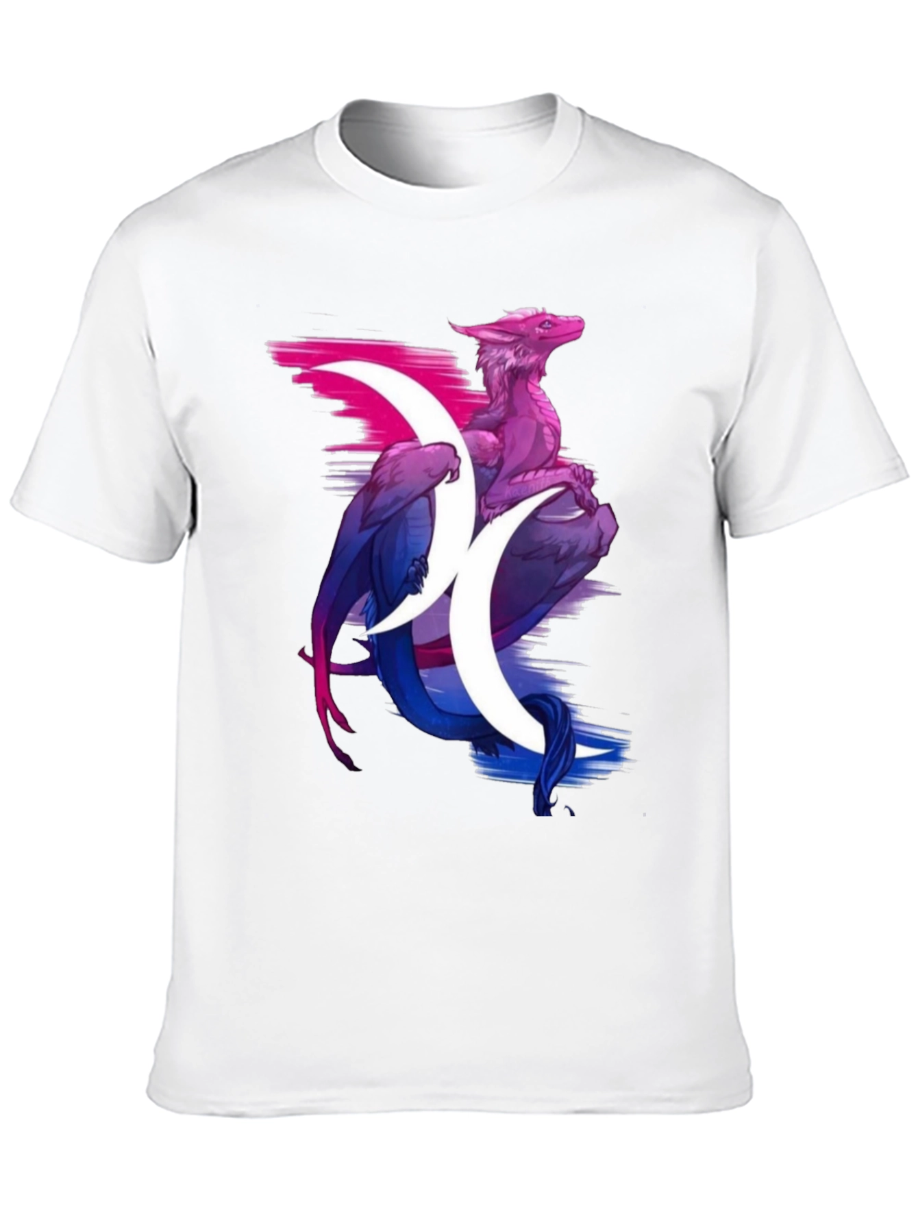 Bi Pride Dragon Graphic T-Shirt - Black